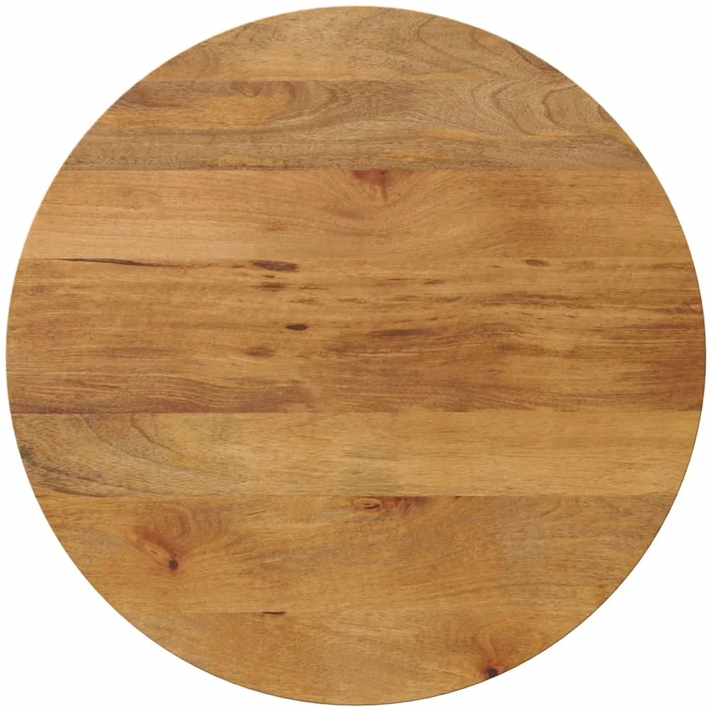 vidaXL Tablero De Mesa Redondo De Madera Maciza De Mango Ø 80x2,5 Cm, Superficie De Mesa, Tablero De Mesa De Centro