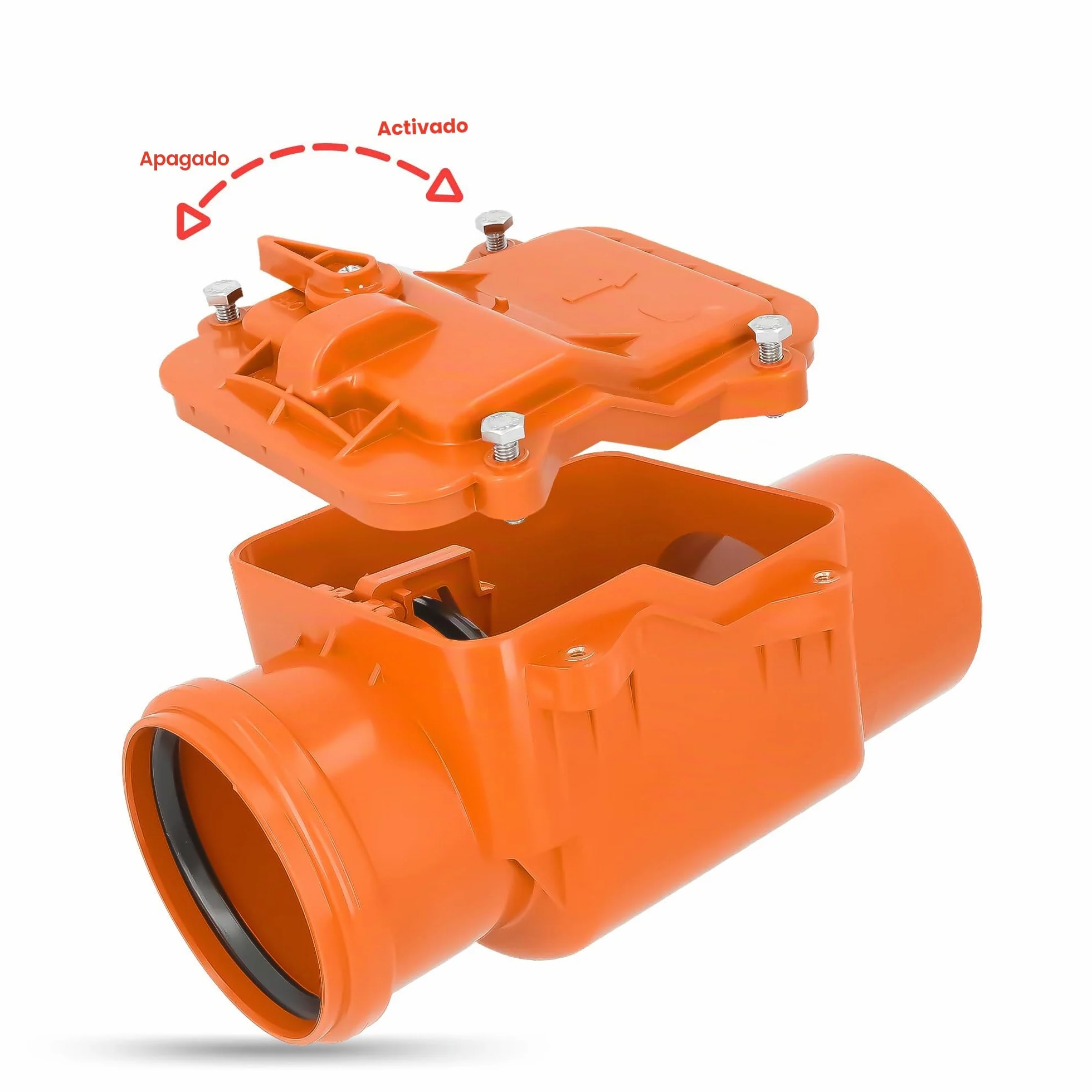 Válvula Antirretorno Diámetro dn 110 PVC de no Retorno Anti-flood con Bloqueable Solapa de Volver