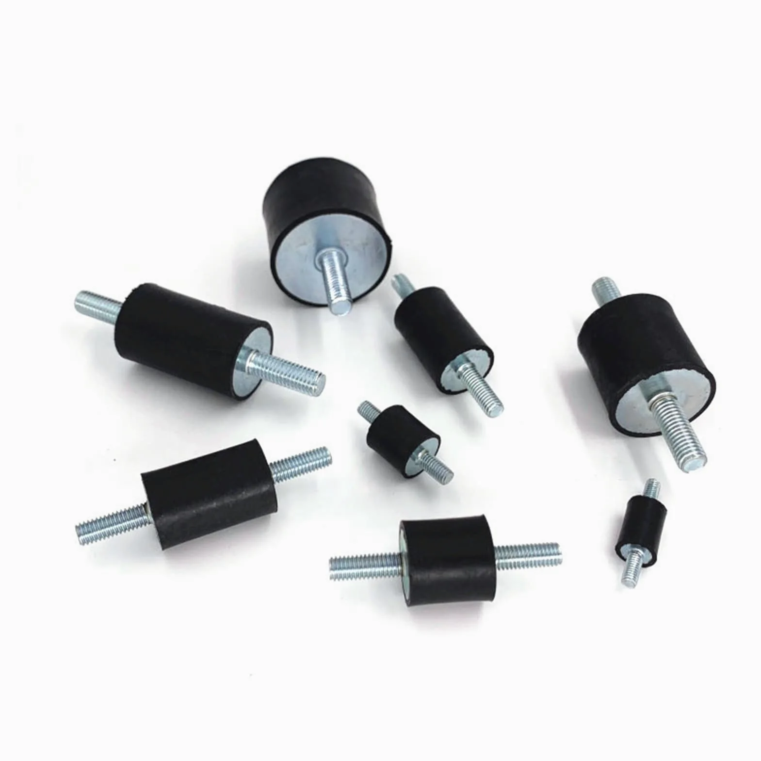 Soportes aisladores de Goma Aislador antivibración de Rosca Macho Doble M6 M8, 4 Uds., for compresores de Aire, Bomba de Agua, máquina de Soldadura, absorción de Golpes(Size:D30x H15 M8)