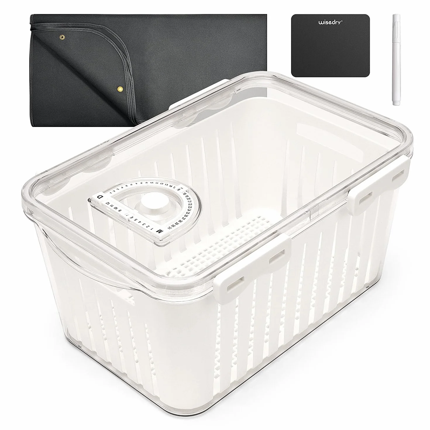 Wisedry Recipiente de Gel de Sílice para Secar Flores, Recupera Flores Secas, Caja con Alfombrilla y Bolígrafo