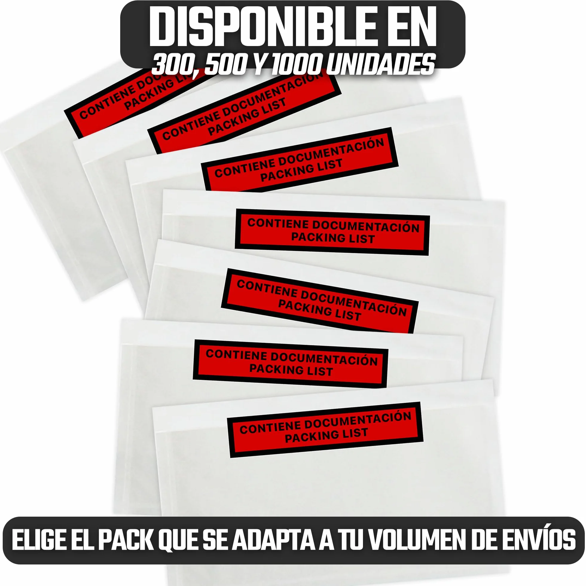 Sobres Portadocumentos Adhesivos 180x140 mm Pack 1000 - Alta adhesión Material de oficina