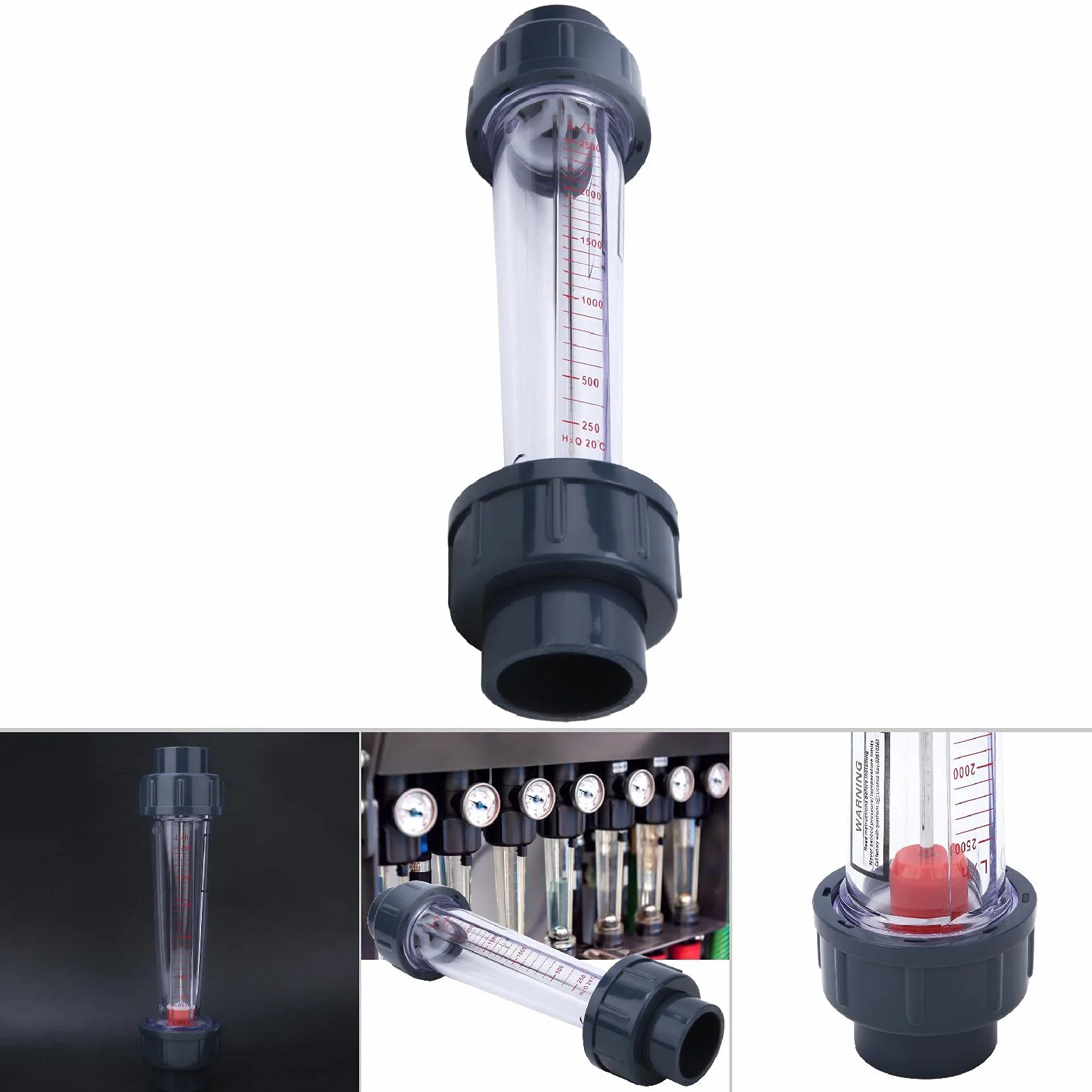 Medidor de caudal LZS-25 (D) 250~2500L/h plástico ABS alta precisión