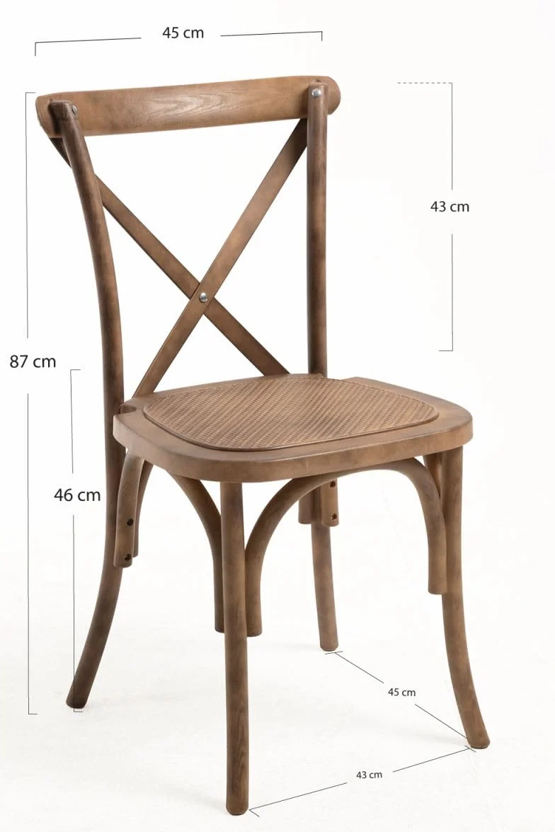 Regalos Miguel - Sillas Comedor - Pack 4 Sillas Altea Polipropileno Efecto Rattan y Madera - Roble Claro