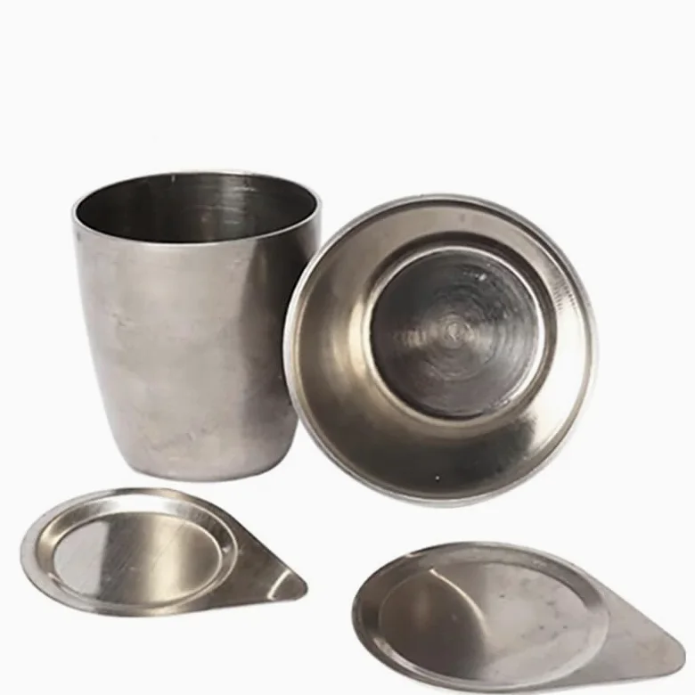 Crisol de níquel de 30ml y 50ml, plato de combustión de laboratorio de alta pureza con cubierta, crisol resistente a altas temperaturas(50ml)