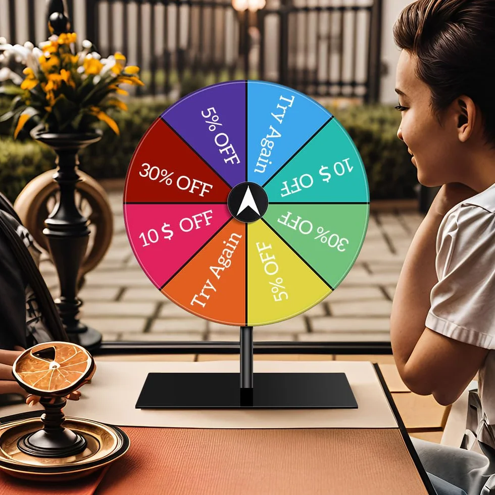 Rueda de la Fortuna Juego de Ruleta Reutilizable para Carnaval y Feria