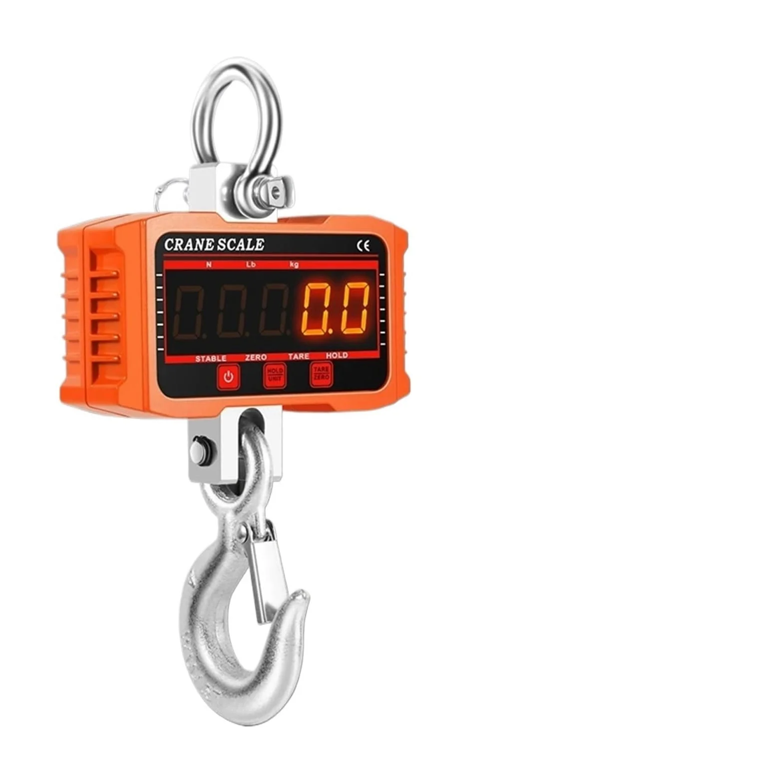 Báscula de grúa Digital de 500KG/1500kg, balanza electrónica Industrial de Alta Carga con Gancho Resistente, balanza de Peso N/LB/kg, 3 Unidades, báscula Colgante,Pesaje Preciso(500kg Orange)