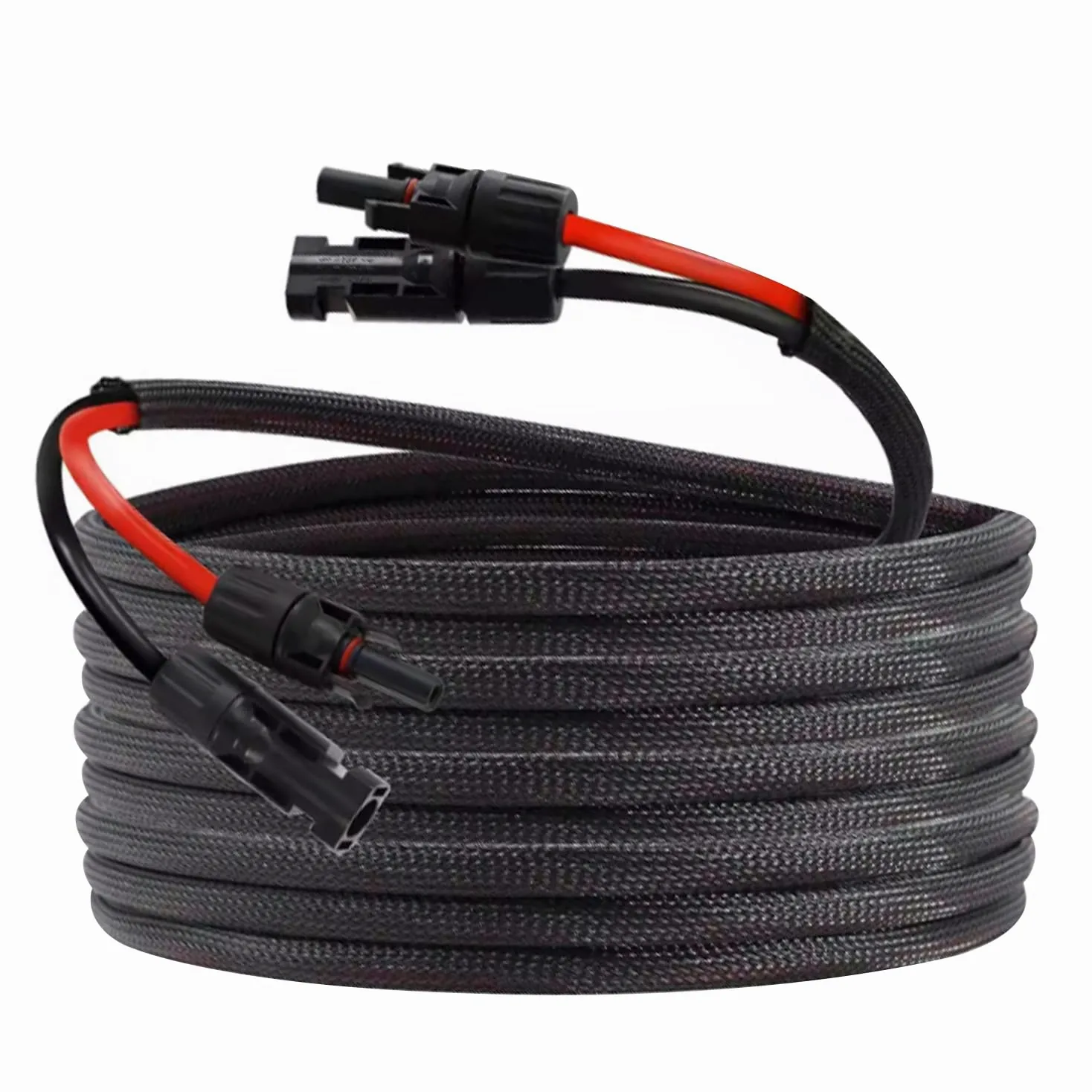 Alargador de cable solar de 30 pies con conectores solares IP67 para aplicaciones al aire libre en coche, autocaravana, barco, marina, sistemas fotovoltaicos, 10 AWG (6 mm²)