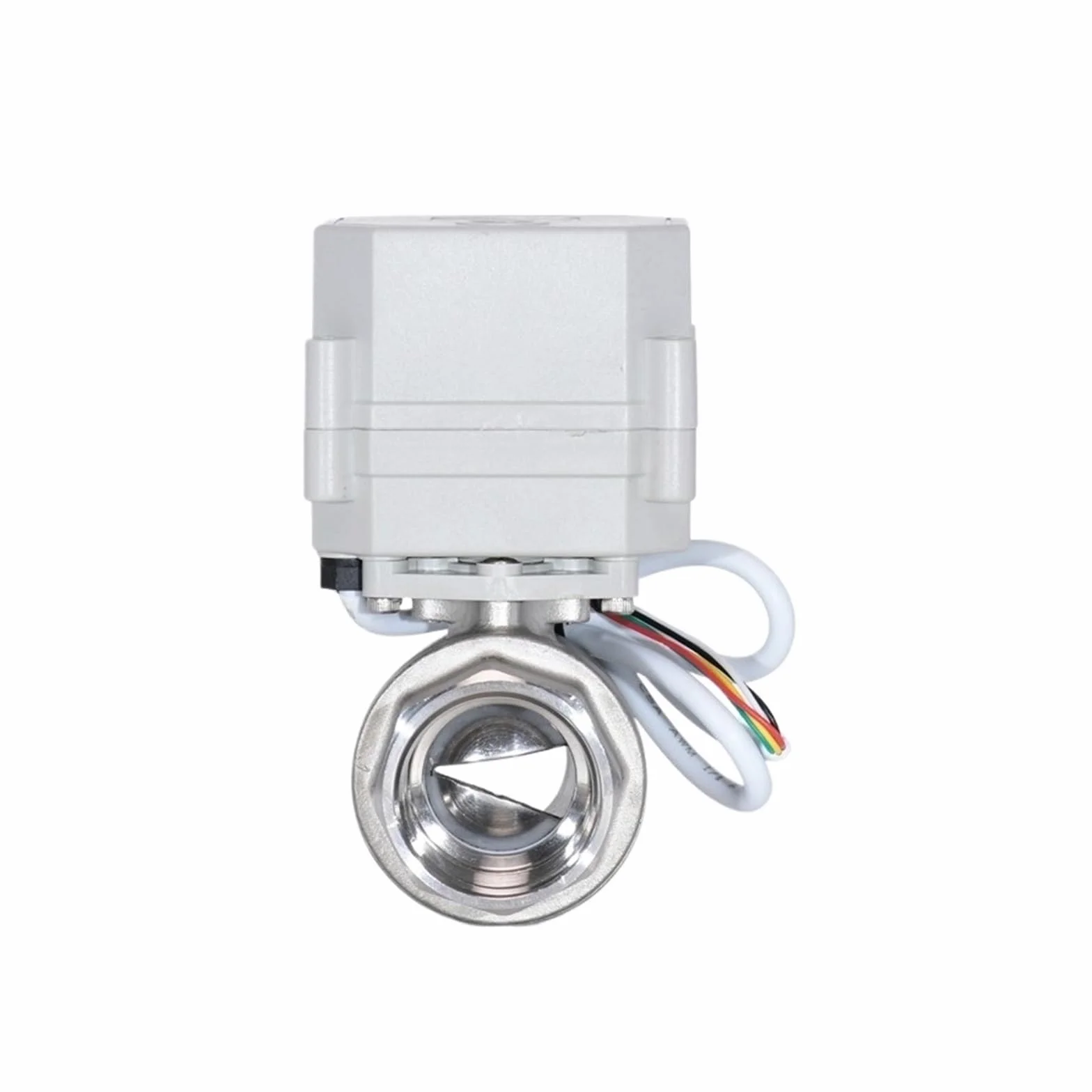 Válvula de bola, DN8-25 1/4 ''-1'' Válvula De Bola Proporcional Tipo V SS304 Moduladora En Forma 4-20mA 0-5V 0-10V Señal Entrada(DN15,BSP_4-20MA OUTPUT_0-10V)
