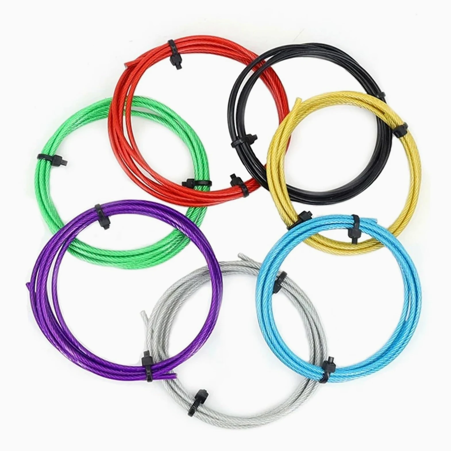 Alambre De Acero Plastificado Cable de acero recubierto PVC color 3,0 mm, cable negro, accesorios colgantes verdes