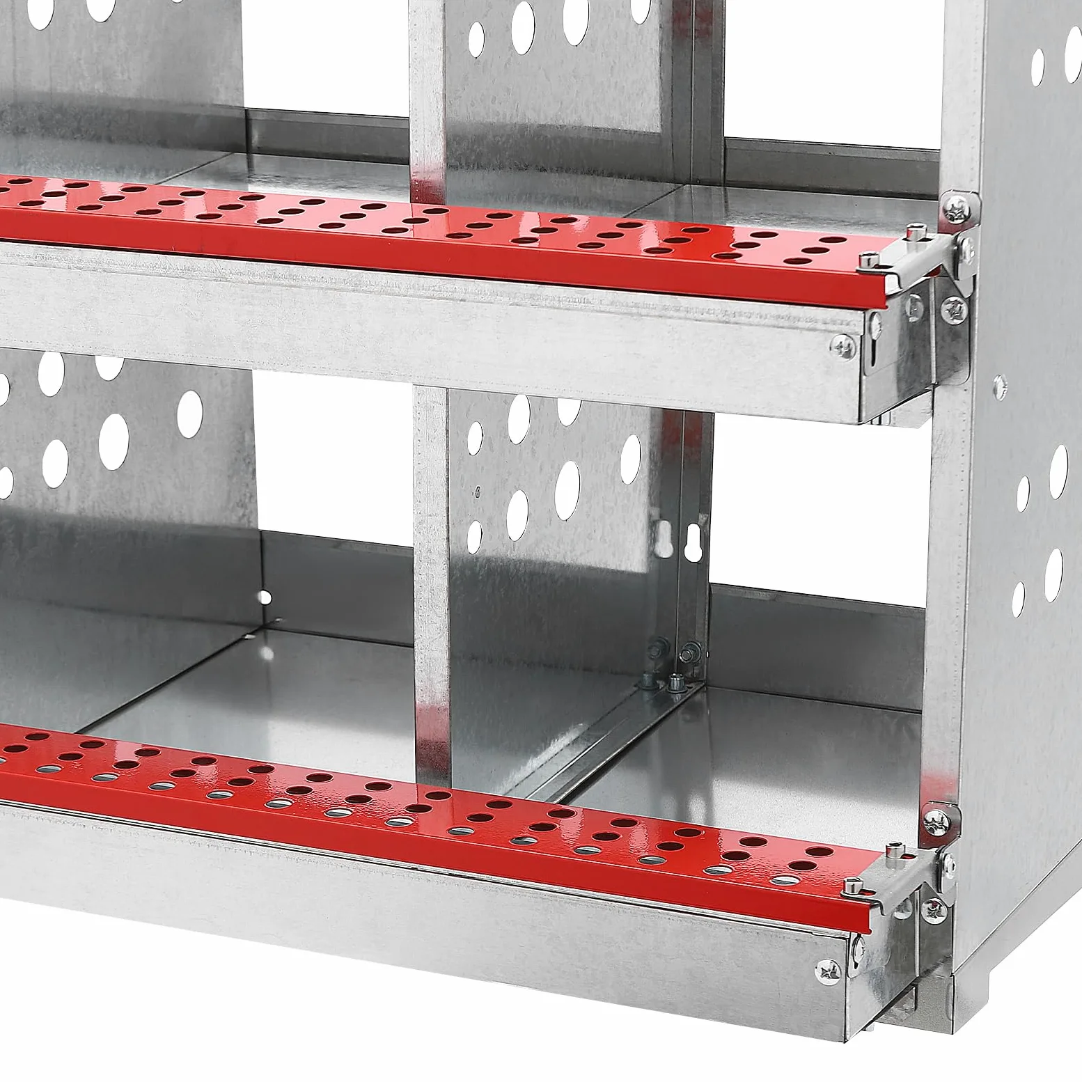 6 nidos para pollos, chapa galvanizada, 89 x 42 x 18 cm, con orificios de ventilación, para uso doméstico, granjas y grandes criaderos