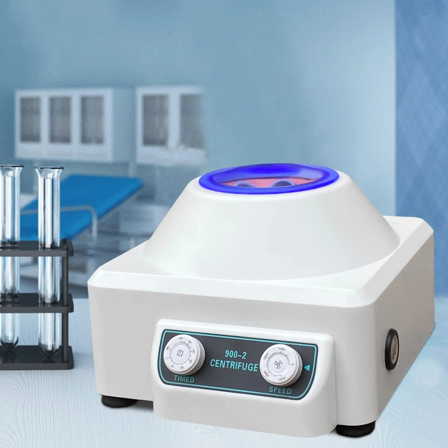 Centrífuga de mesa con 2086 x g, 30 W, 220 V, portátil, centrífuga de laboratorio, velocidad de tiempo ajustable, centrífuga eléctrica ajustable, 4000 rpm, centrífuga de mesa de laboratorio, para
