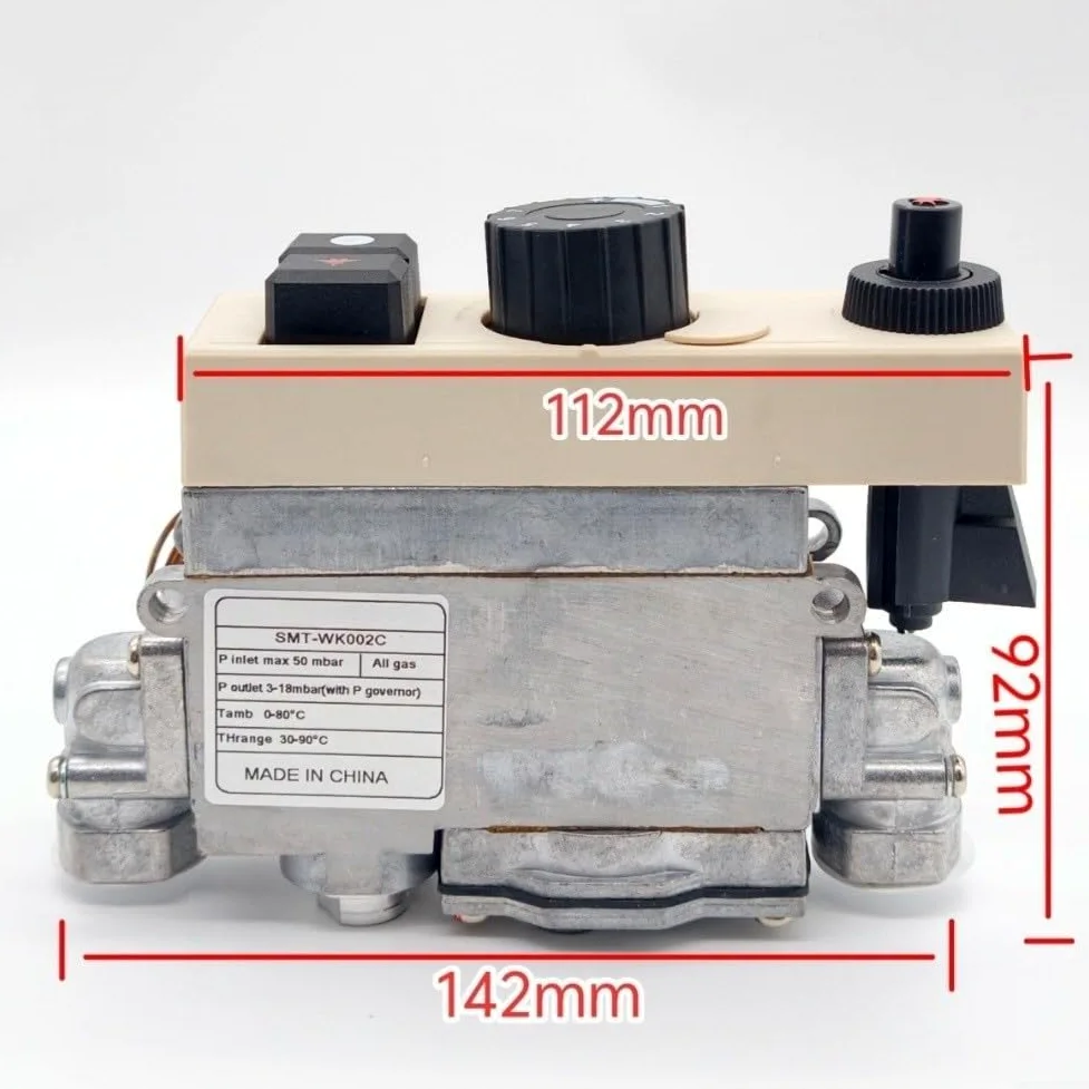 Válvula de control de temperatura 710, válvula de control de termostato de gas 120-200 ℃ Controlador de gas de alta presión para horno industrial de vapor de freidora (SMT-WK002C)