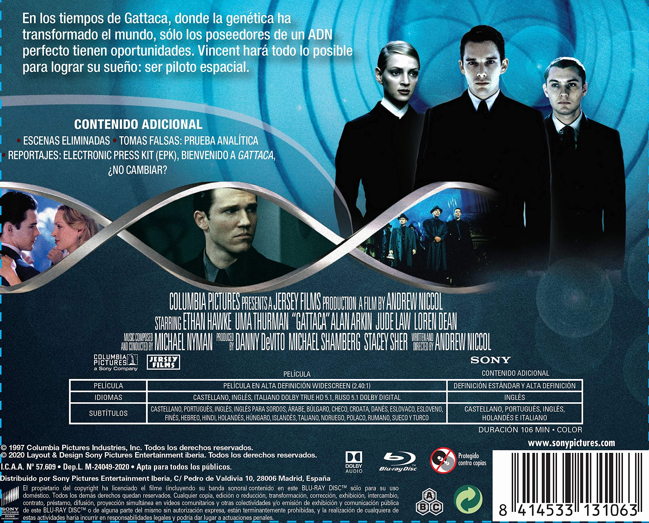 Gattaca Edición Horizontal BD Blu-ray