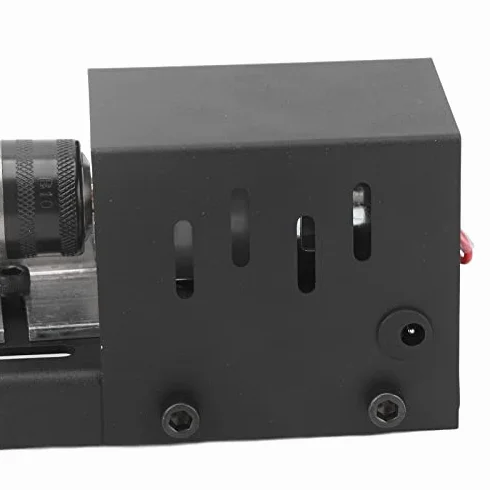 Fockety Mini Torno de Madera, Torno de Madera Ajustable de 7 Velocidades, Herramienta de Torno de Metal de 8000RPM para Cuentas, Joyería, Artesanías, para Hoja de Sierra de 50mm/1.97in