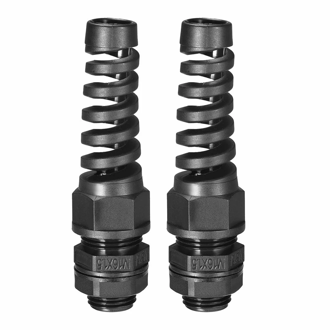 sourcing map Prensa-estopas M16 Junta de nailon Impermeable IP68 para cable 6-10mm 2 unidades