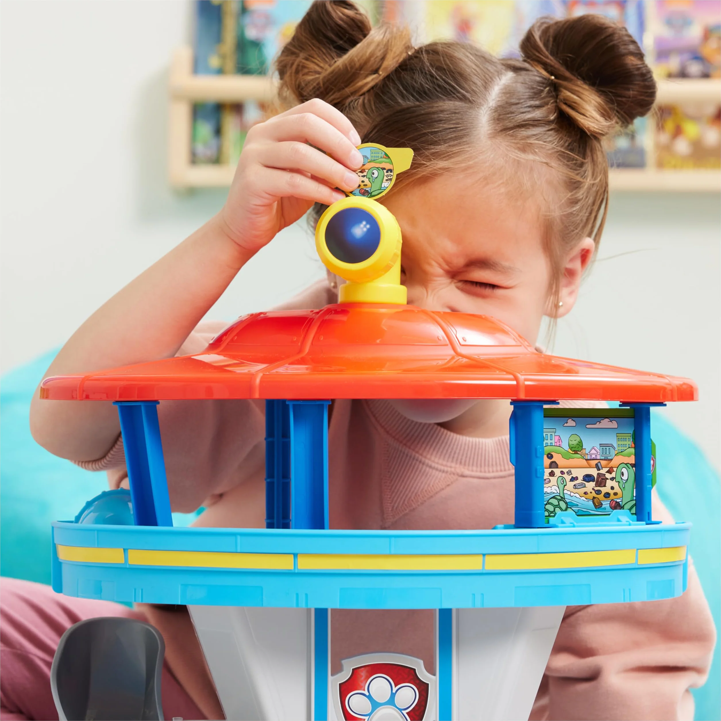 Paw Patrol Patrulla Canina Centro de Mando con Lanzador de Coches, 1 Coche Policía, 2 Figuras Chase, Juguetes Niños 3 Años+