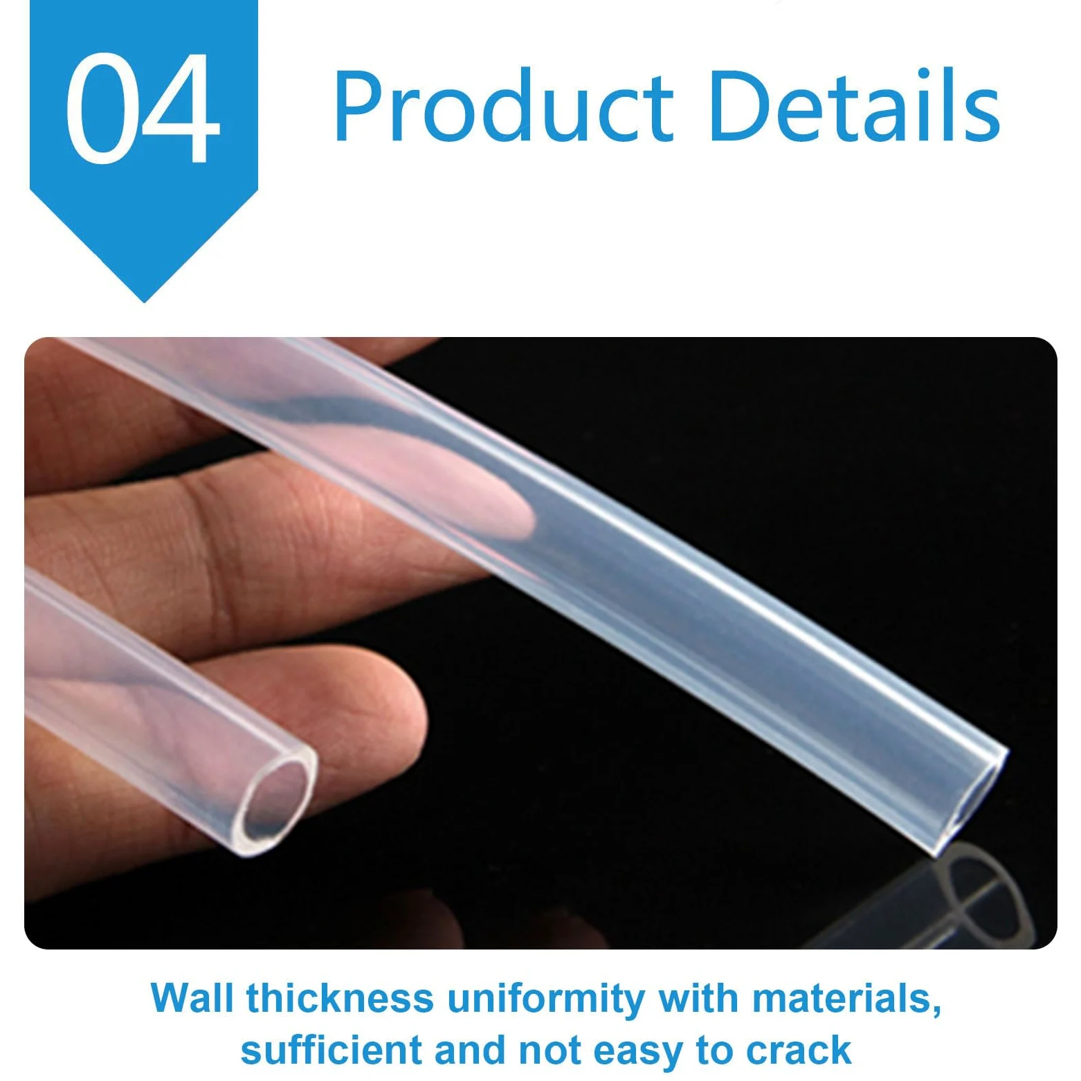 Tubo de silicona transparente OD20mm ID15mm Longitud 10 metros