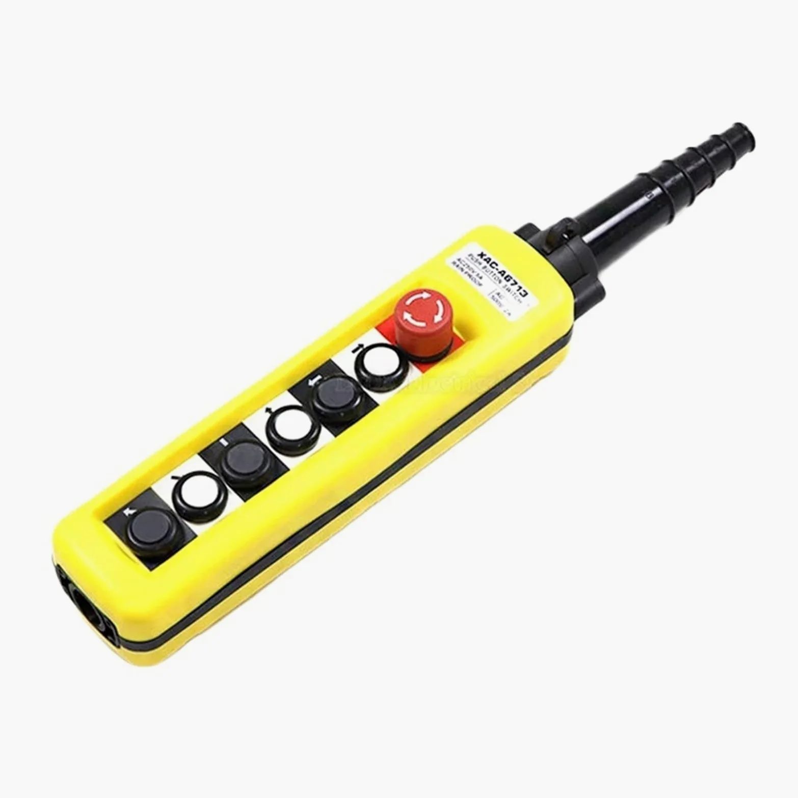 1 Uds XAC -A6713 caja de interruptor de Control de botón de grúa a prueba de lluvia for polipasto arriba abajo izquierda derecha parada de emergencia amarillo