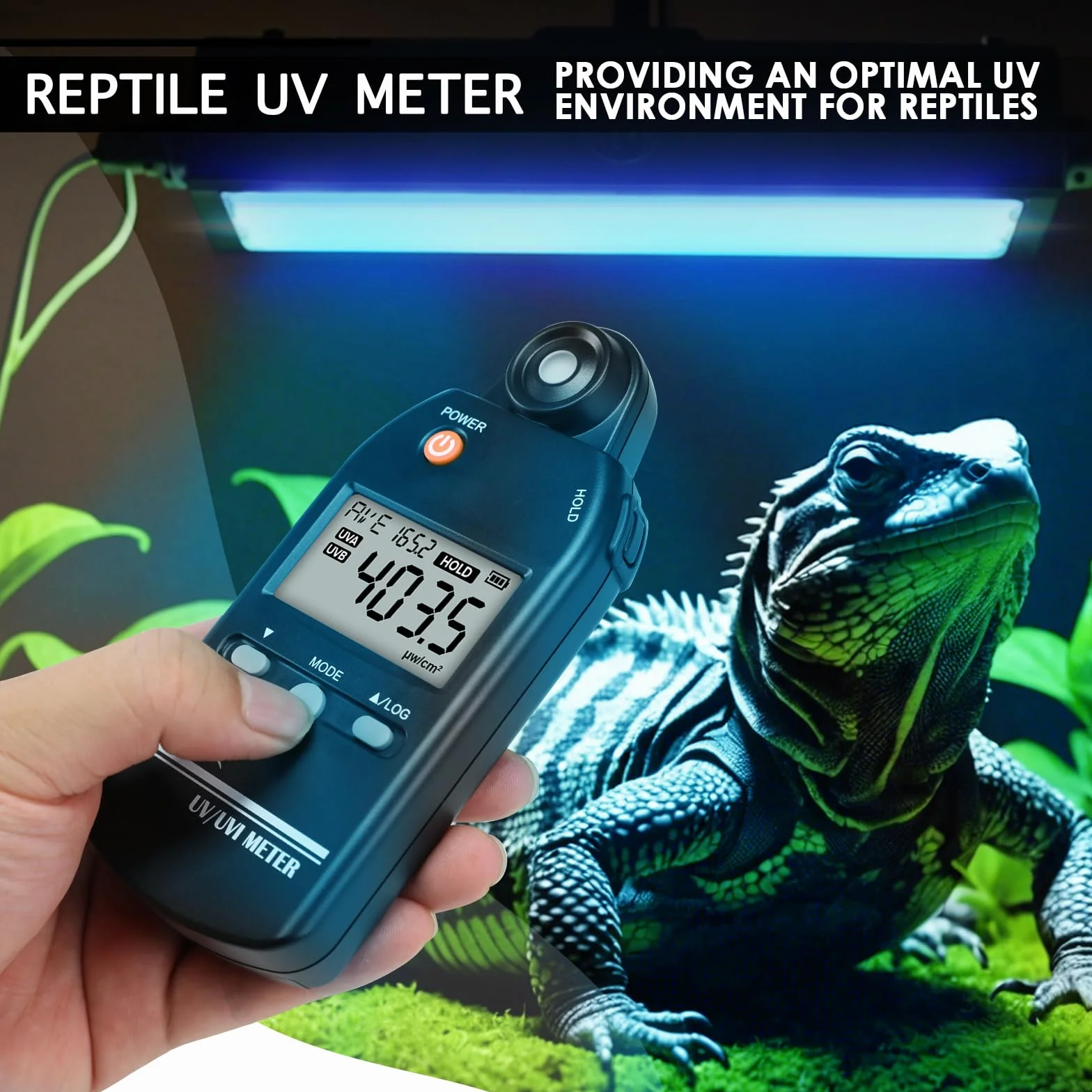 Medidor UV digital UVB 280-400 nm UV/UVI conmutable 0-5000 μW/cm² detector registro datos 100 grupos
