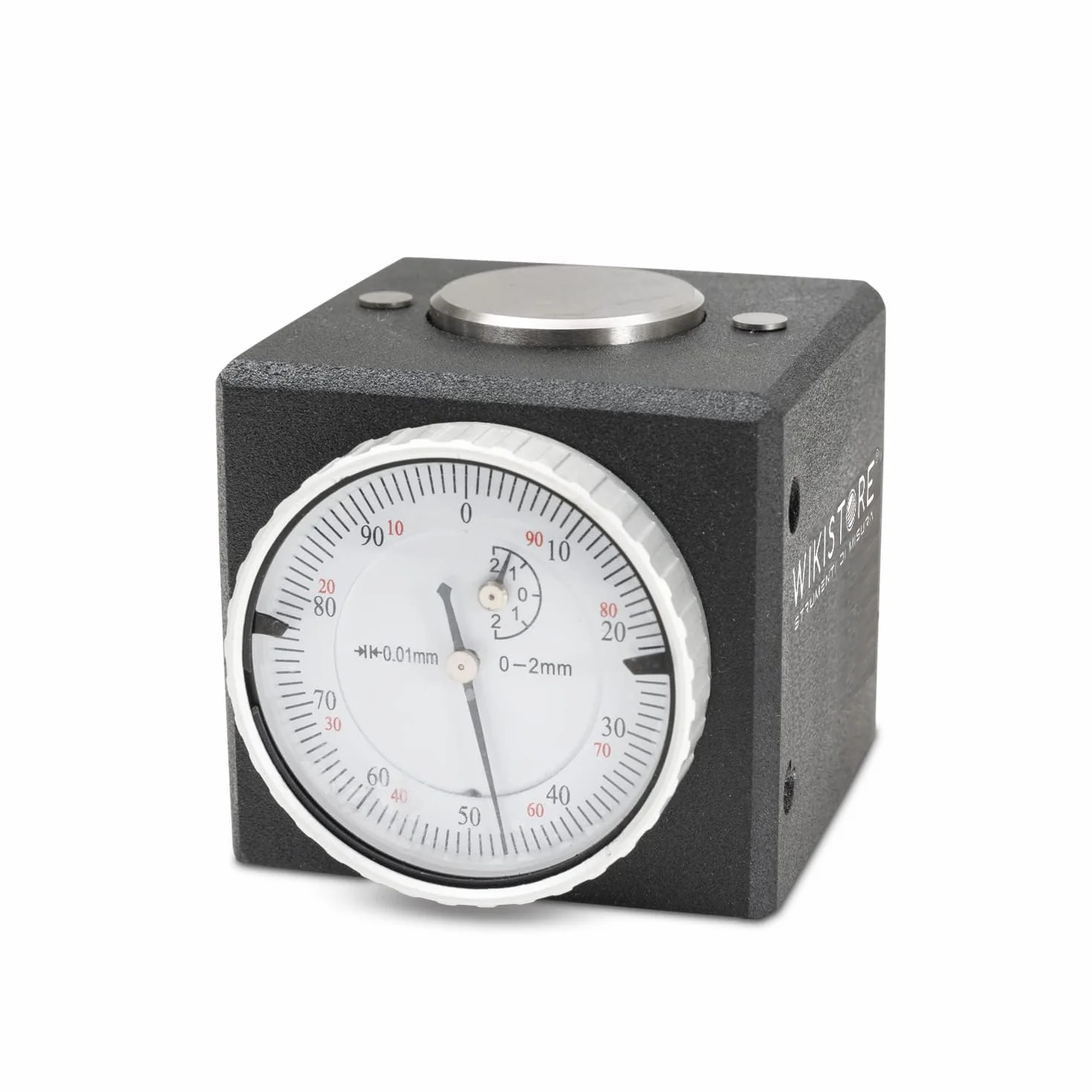 SETTER DE EL EJE Z, Comparator de precisiòn lectura 0,01 mm, Magnetico de posiciòn cero botones magnéticos, Cuerpo metàlico 50 mm lectura 0,01, Dimensiòn 10x9x10 cm