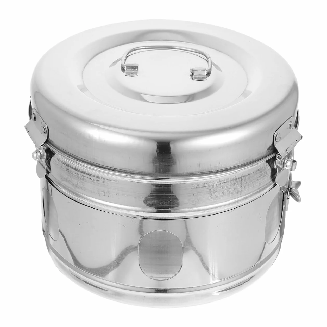 iplusmile Tanque Almacenamiento Acero Inoxidable Tarro Boticario Contenedor Dispensador Hisopo Algodón Organizador 304