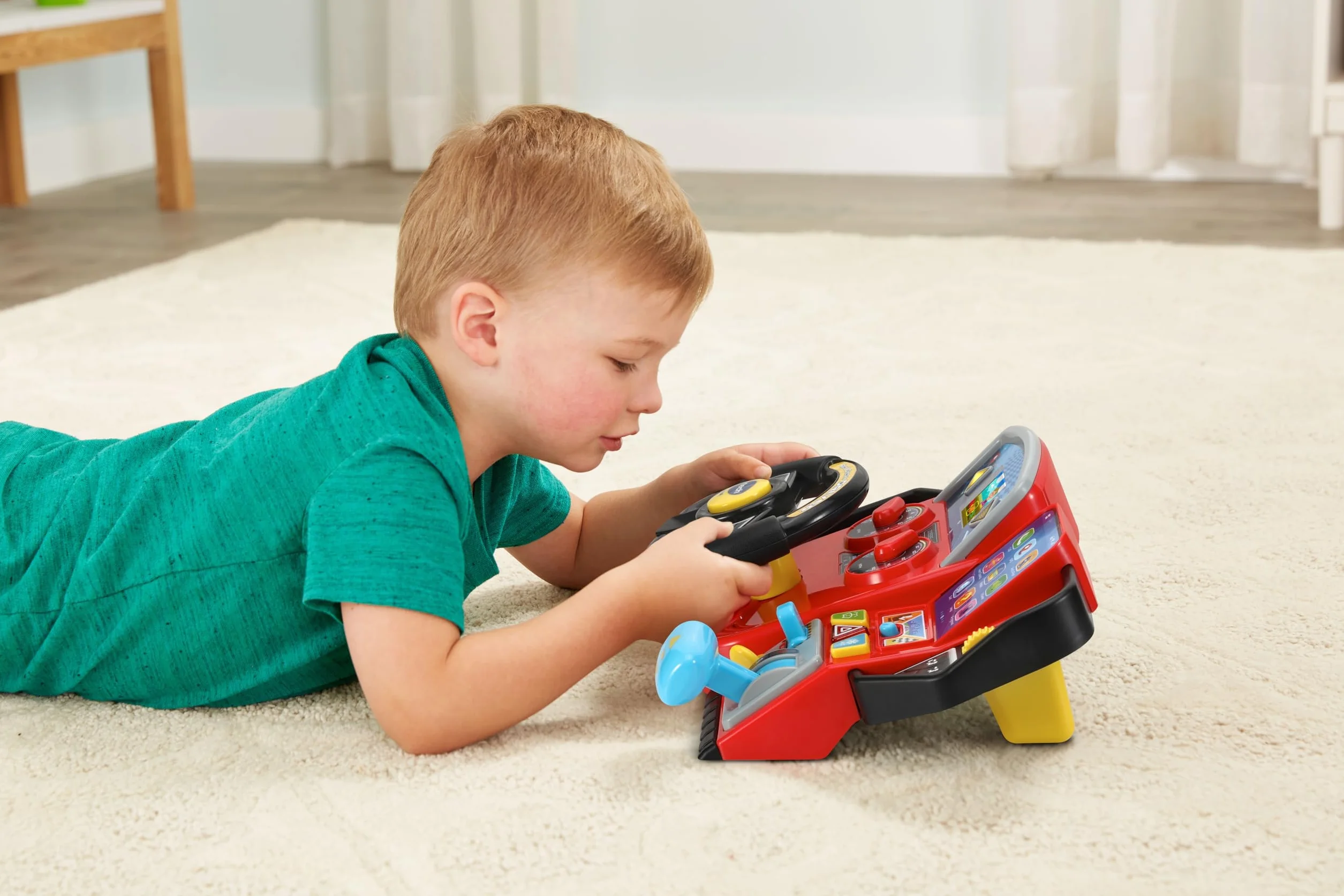 VTech Volante Turbo Piloto Infantil con Tablero Interactivo, 20 Juegos Educativos, 9 Circuitos, Pantalla LCD, Italiano