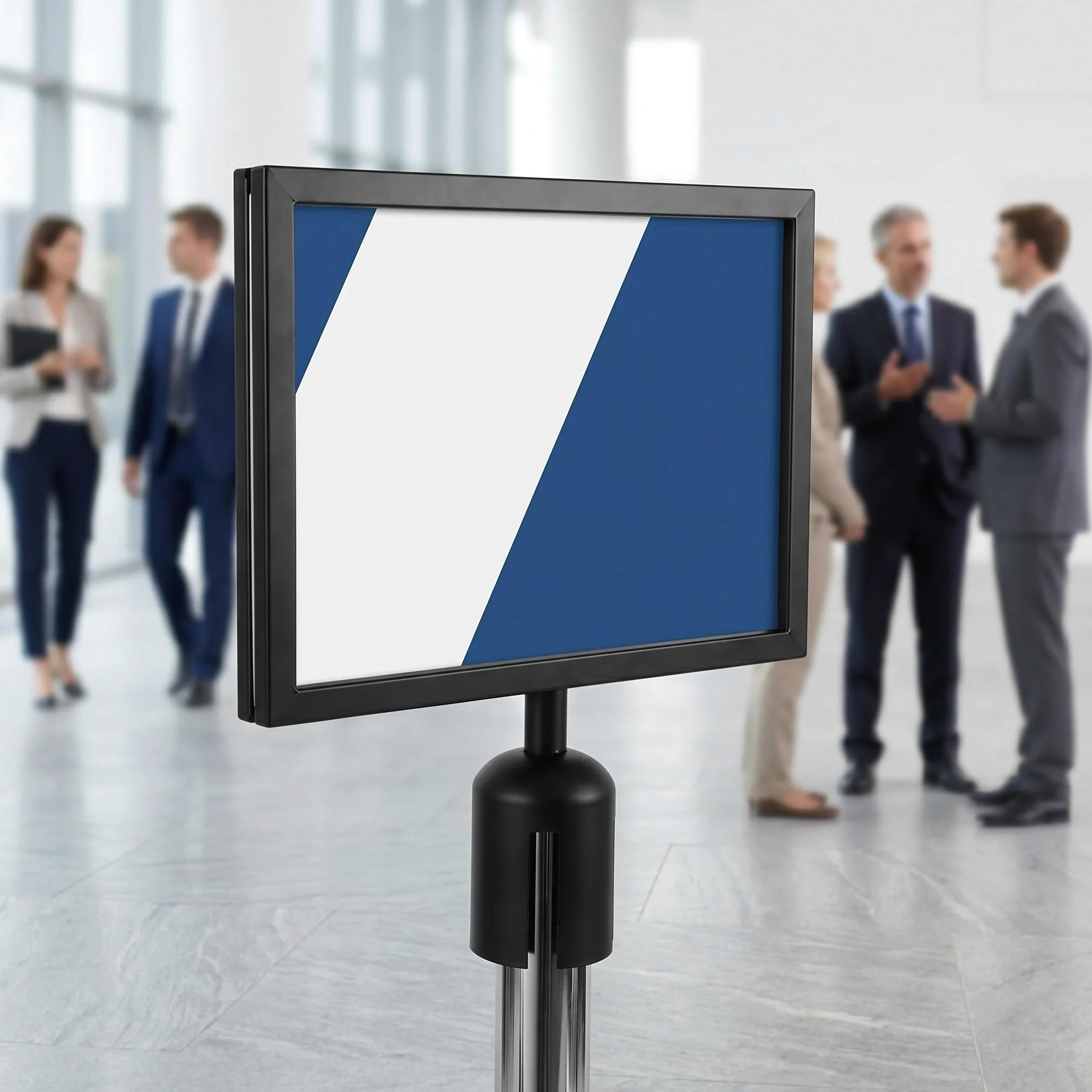 NUOBESTY 3 Piezas Señal de Soporte para Barandilla Poste para Cartel de Guía para Aeropuerto Barrera de Advertencia y Exhibidor Publicitario