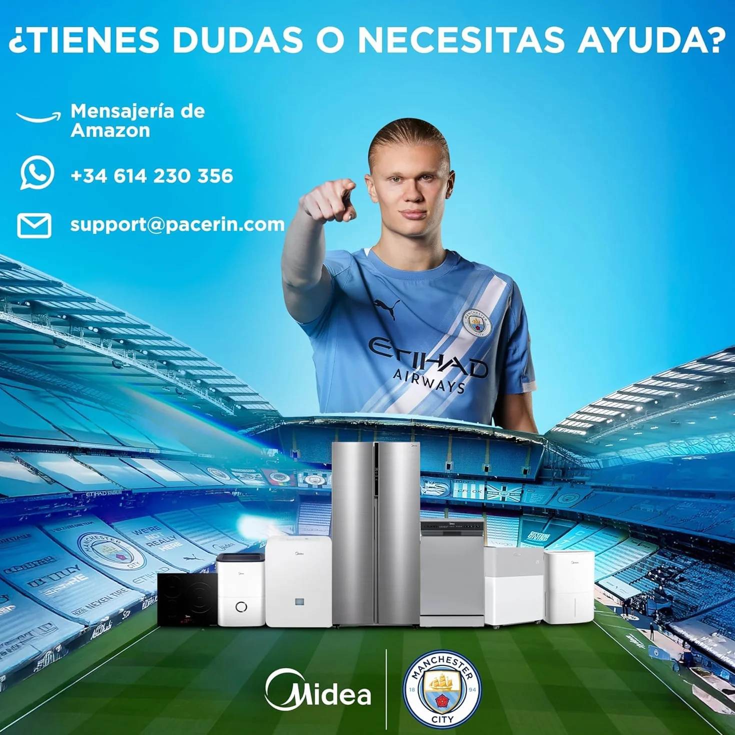 Midea Lavavajillas 60 cm Inox 14 servicios Libre instalación Compacto 10 Programas Filtro Antibacterias Programación Horaria