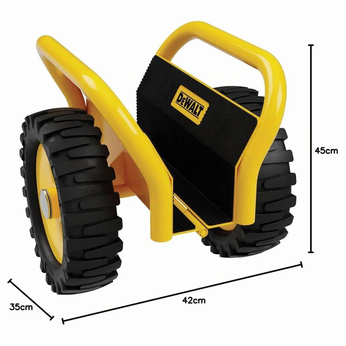DeWalt DXWT-200 Carretilla de plataforma - Máx. 500KG - Carro Transporte para Paneles y Puertas - Superficie Antideslizante - Acción de Abrazadera Bisagra