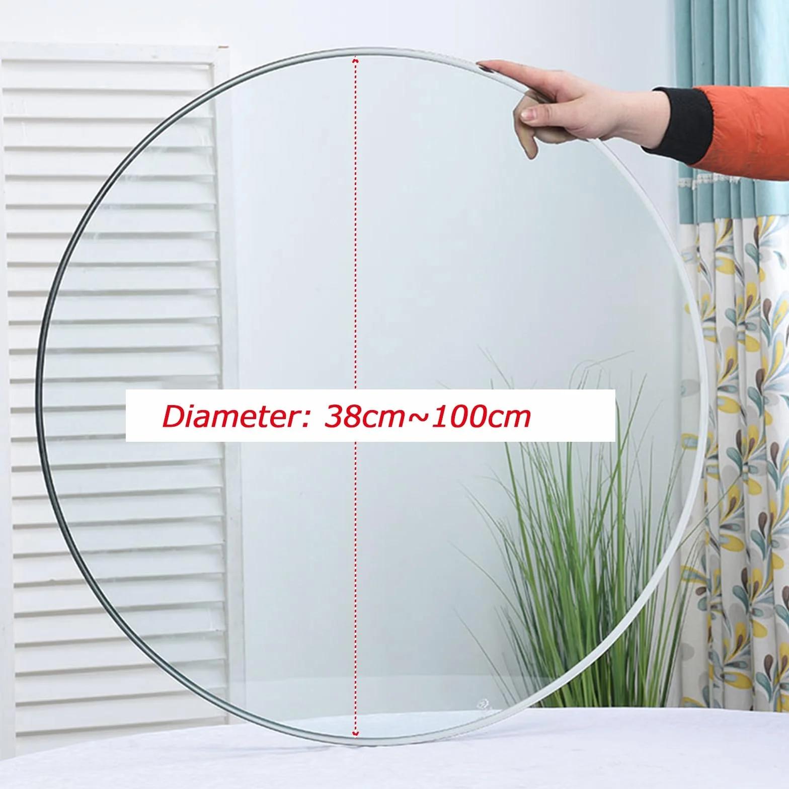 Tablero de cristal templado, 8 mm de grosor, cubierta redonda de cristal transparente para mesas de comedor, 38-100 cm de diámetro para tocadiscos o mesas de café Lazy Susan