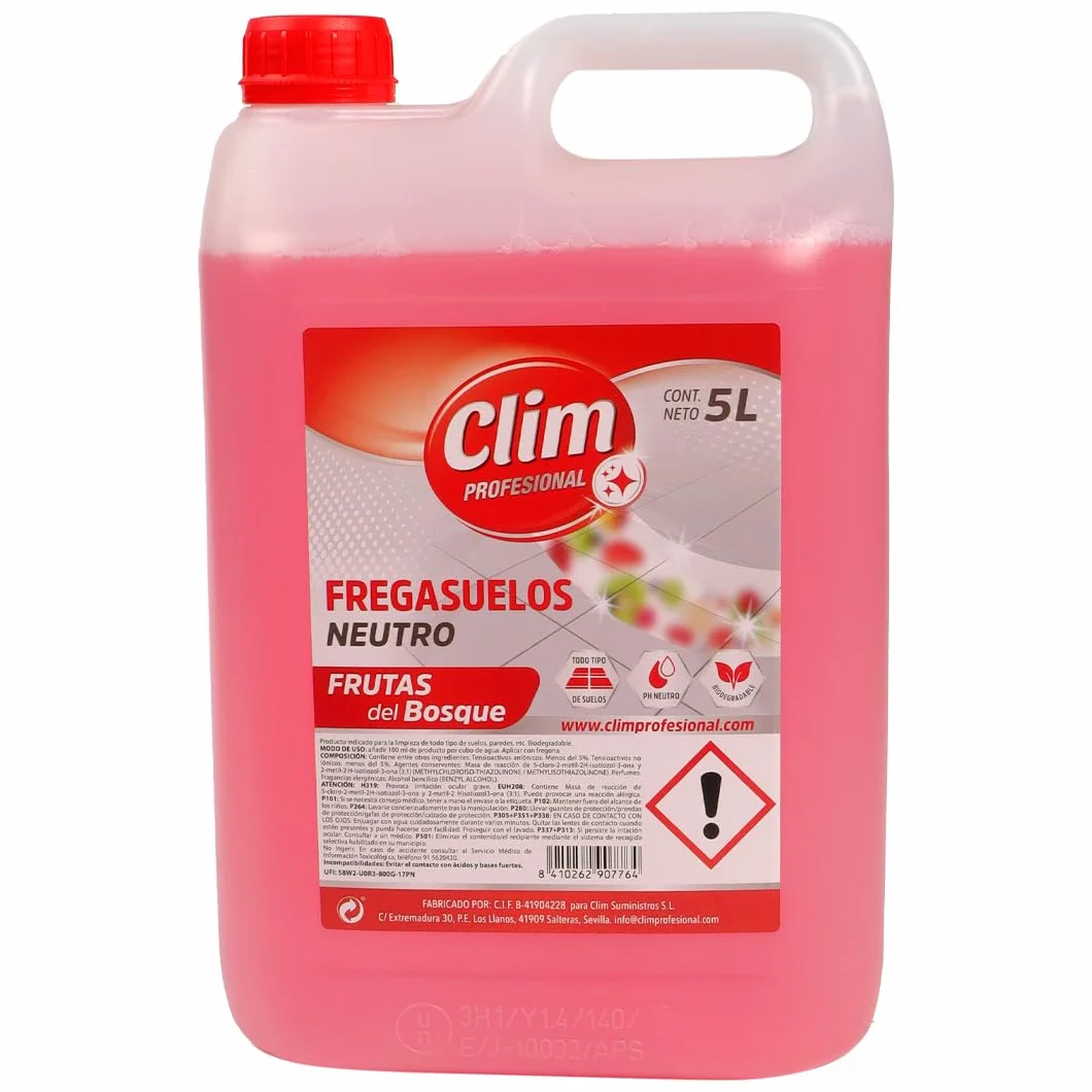 Clim Profesional 3 Fregasuelos pH Neutro Biodegradable Pack 3 Garrafas 5L