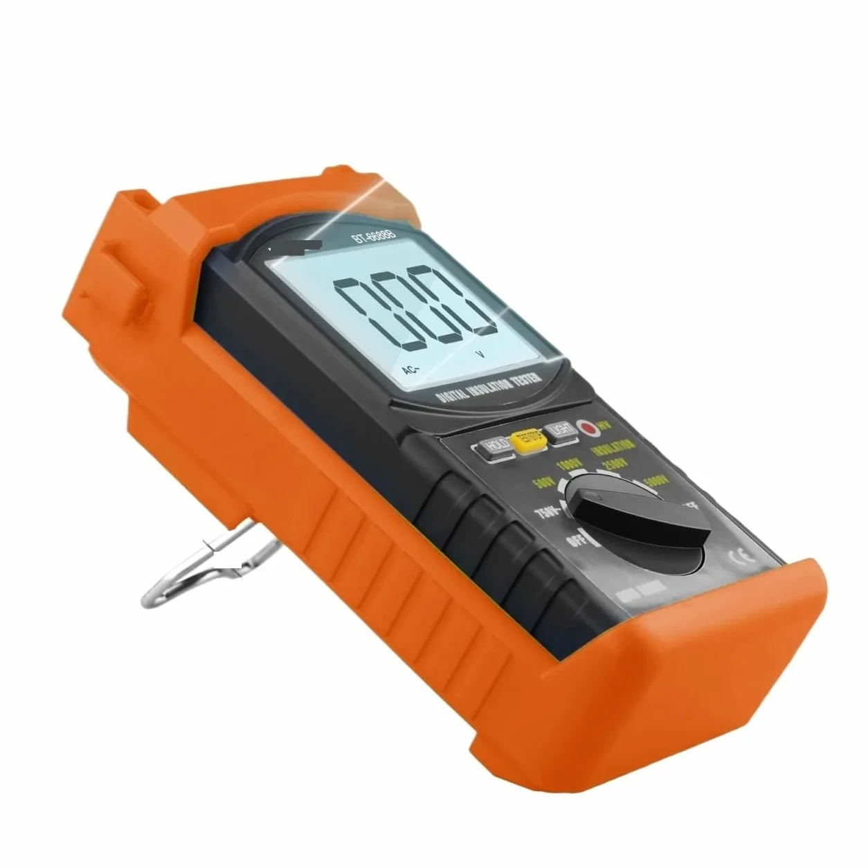 Analizador de Redes Eléctricas, BTMETER Probador de resistencia aislamiento digital portátil, rango voltaje hasta 5000 V, herramienta megóhmetro dieléctrico BT-6688B