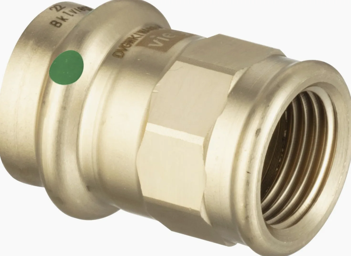 Viega 2212 - Entronque sanpress hembra 2212 diámetro 54x2" bronce