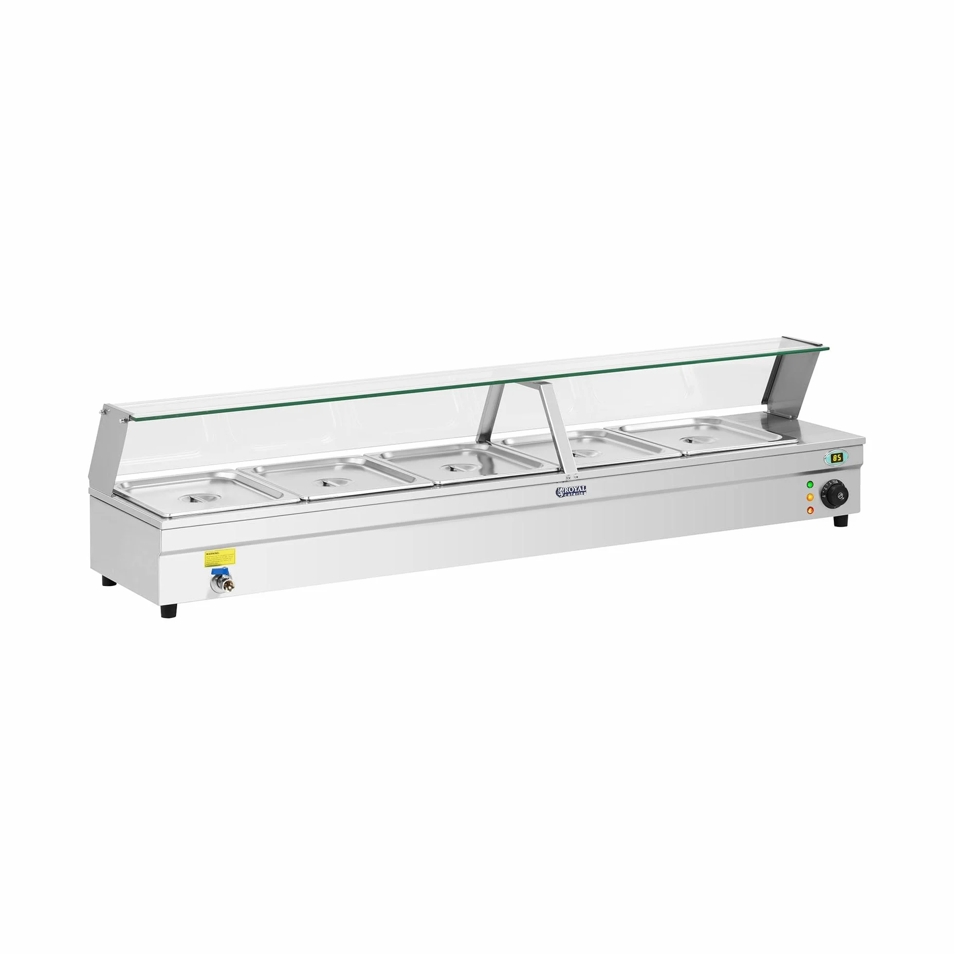 Royal Catering Baño maría RCBM-5 2.200 W 5 x 1/2 GN Acero inoxidable 30–85 °C