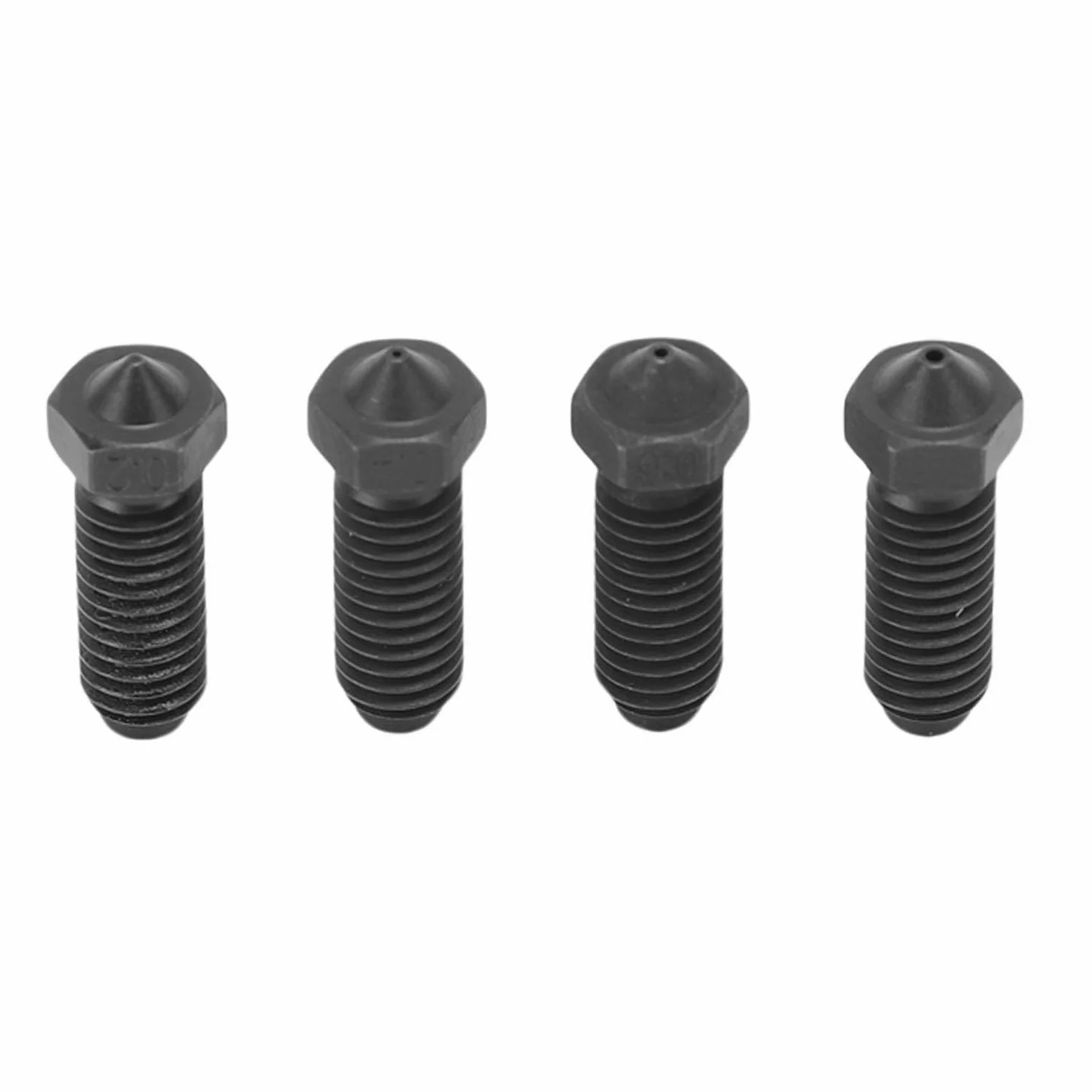 Kit de boquillas de acero endurecido, 40 piezas compatibles con piezas de repuesto de impresora 3D 3 Combo S1, juego de boquillas de 0,2 0,4 0,6 0,8 mm para impresión 3D F