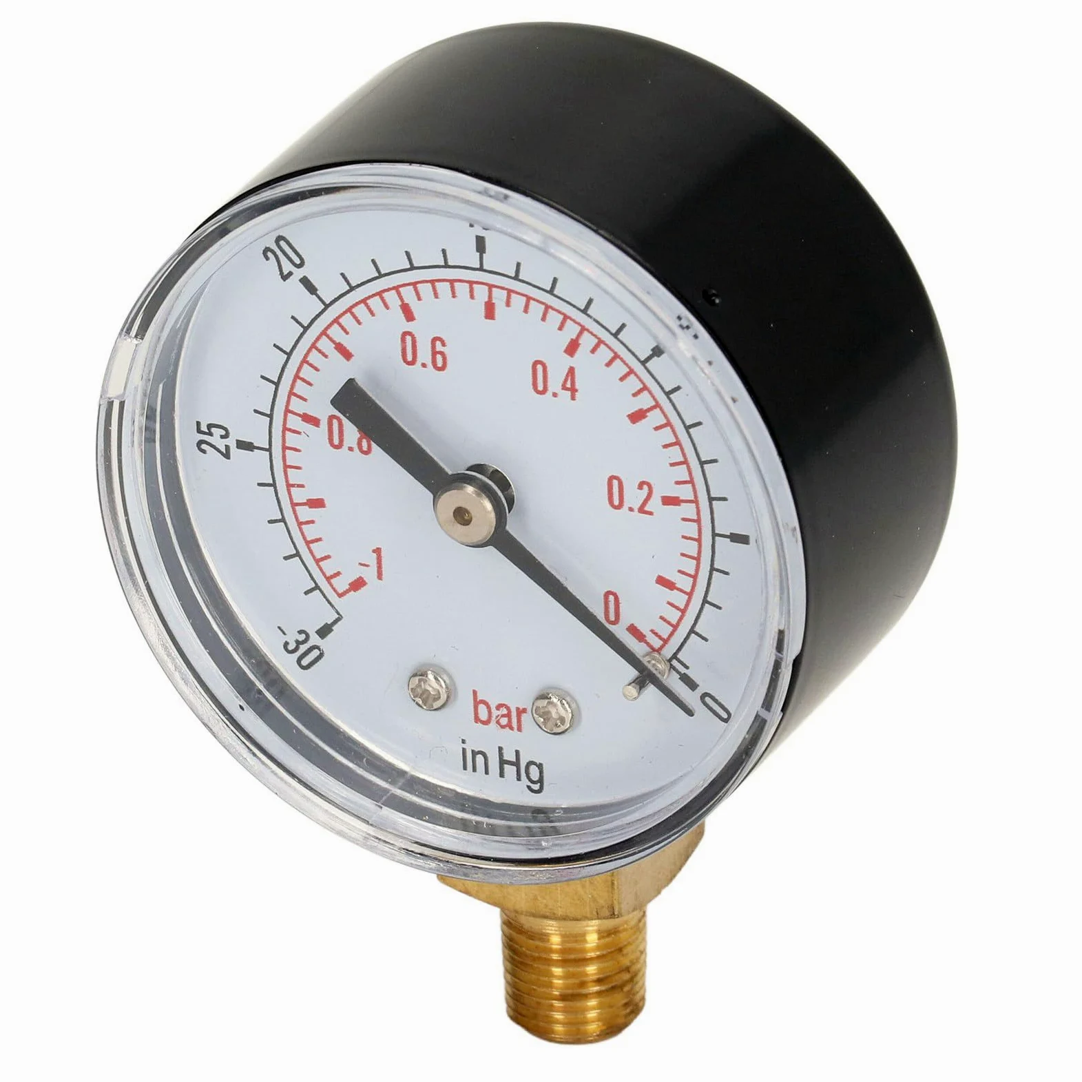 Manómetro de presión BSPT de 1/8", manómetro de presión barométrica, manómetro de vacío, manómetro de presión de Aceite, manómetro de presión de Agua -30-0 Bar, -1-0 inHg