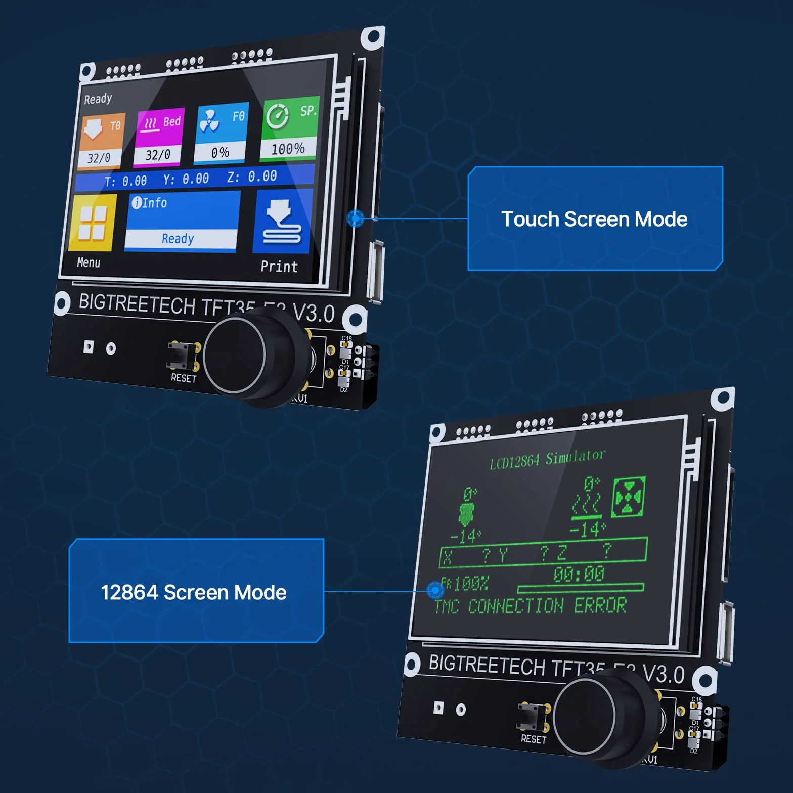 BIGTREETECH SKR Mini E3 V3.0 - Placa de control + TFT35 E3 V3.0.1, pantalla táctil de 32 bits, placa silenciosa integrada con controlador paso a paso TMC2209 UART compatible con impresora 3D Ender 3/5