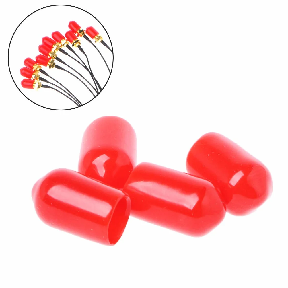 Tapas protectoras rojas SMA 6 mm 100 uds