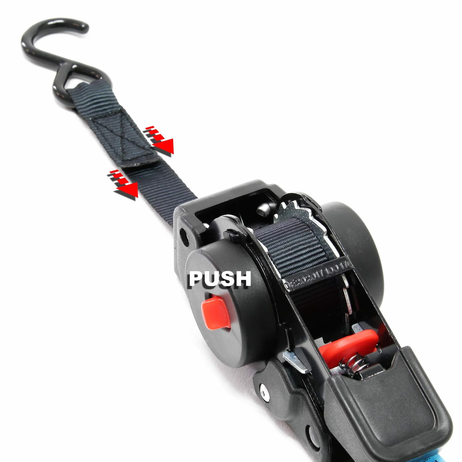 Correas de Amarre automáticas Set 8X Carga de tracción 100daN LGF 0,2 LGL 1,8 m PES Asegurar Carga