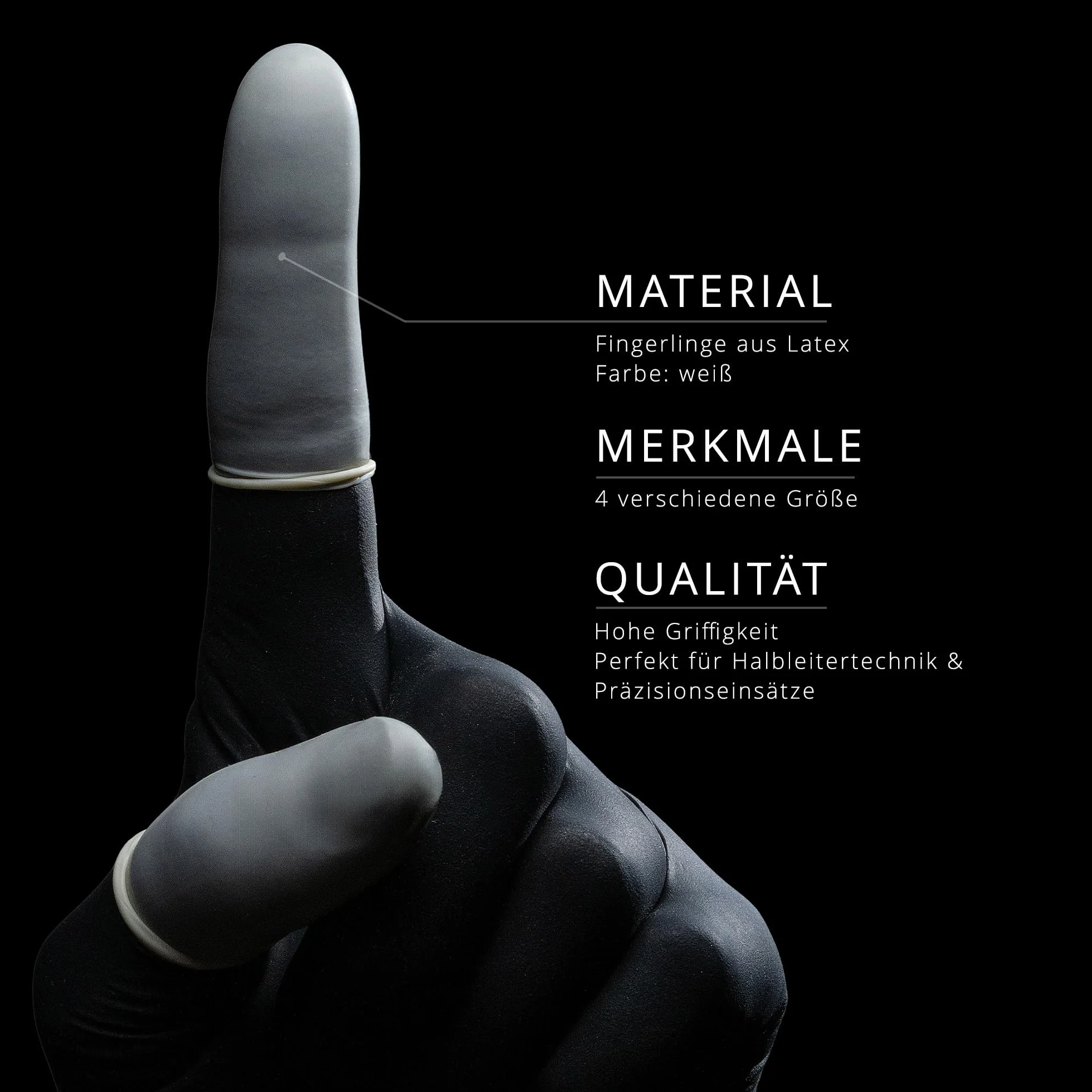 CareLiv Fingerlinge Latex OP Grösse 3, 100 sztuk