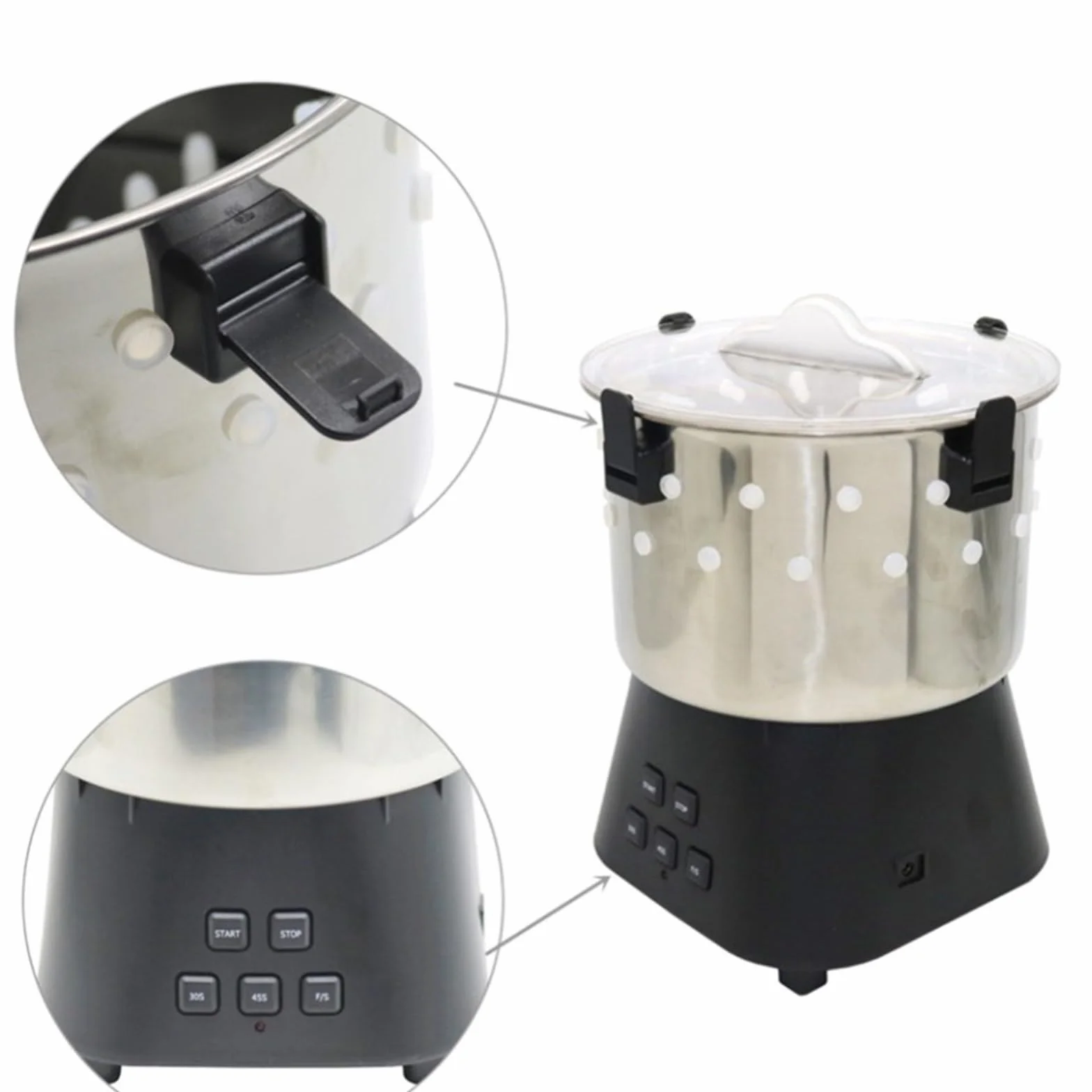 Desplumadora de codornices, desplumadora de pollo de acero inoxidable, mini máquina desplumadora de 15 W, máquina desplumadora eléctrica, eliminación rápida de plumas de 5000R/MIN, depilación de aves