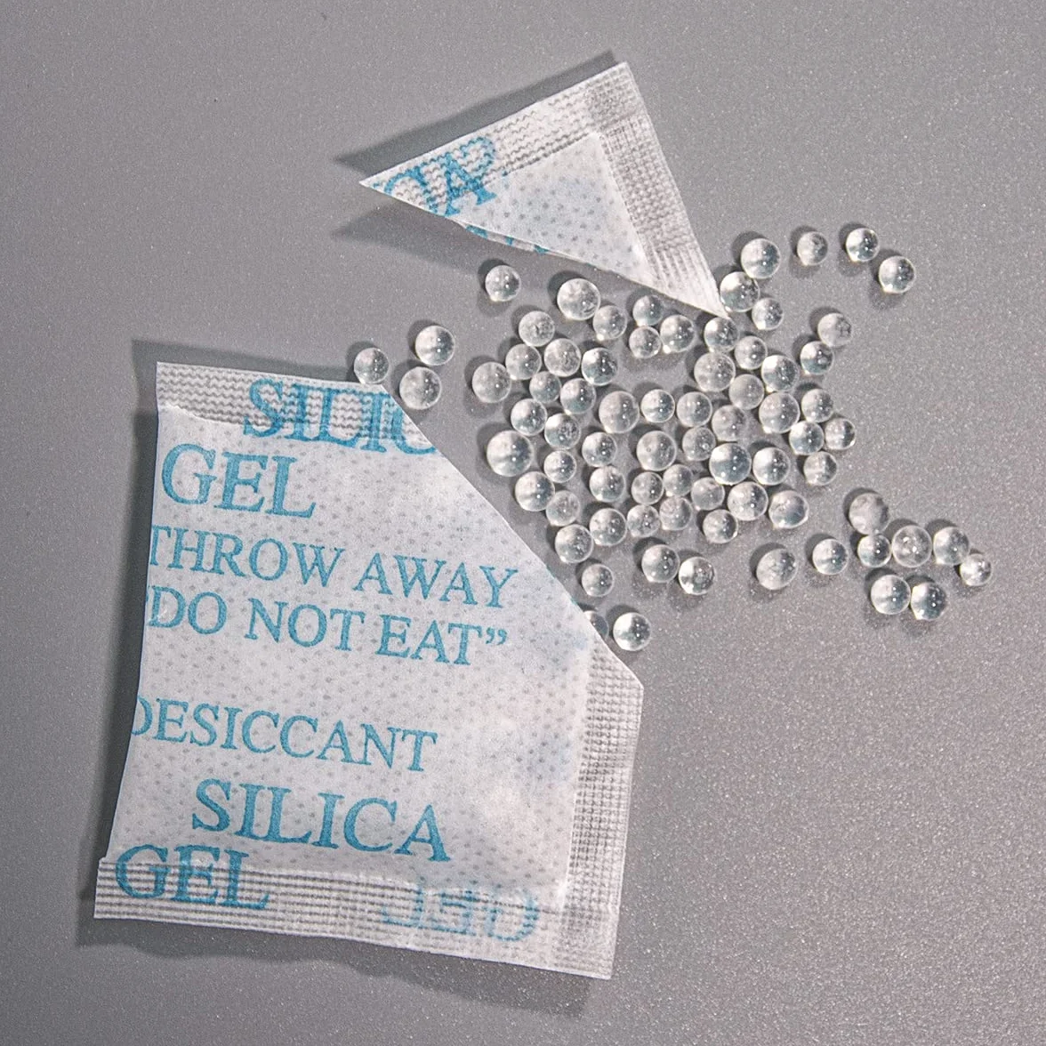 Gel de sílice Desecante 3 Gramos x 100 Bolsitas Absorbentes de Humedad Resistentes al Aceite para Almacenamiento de Alimentos