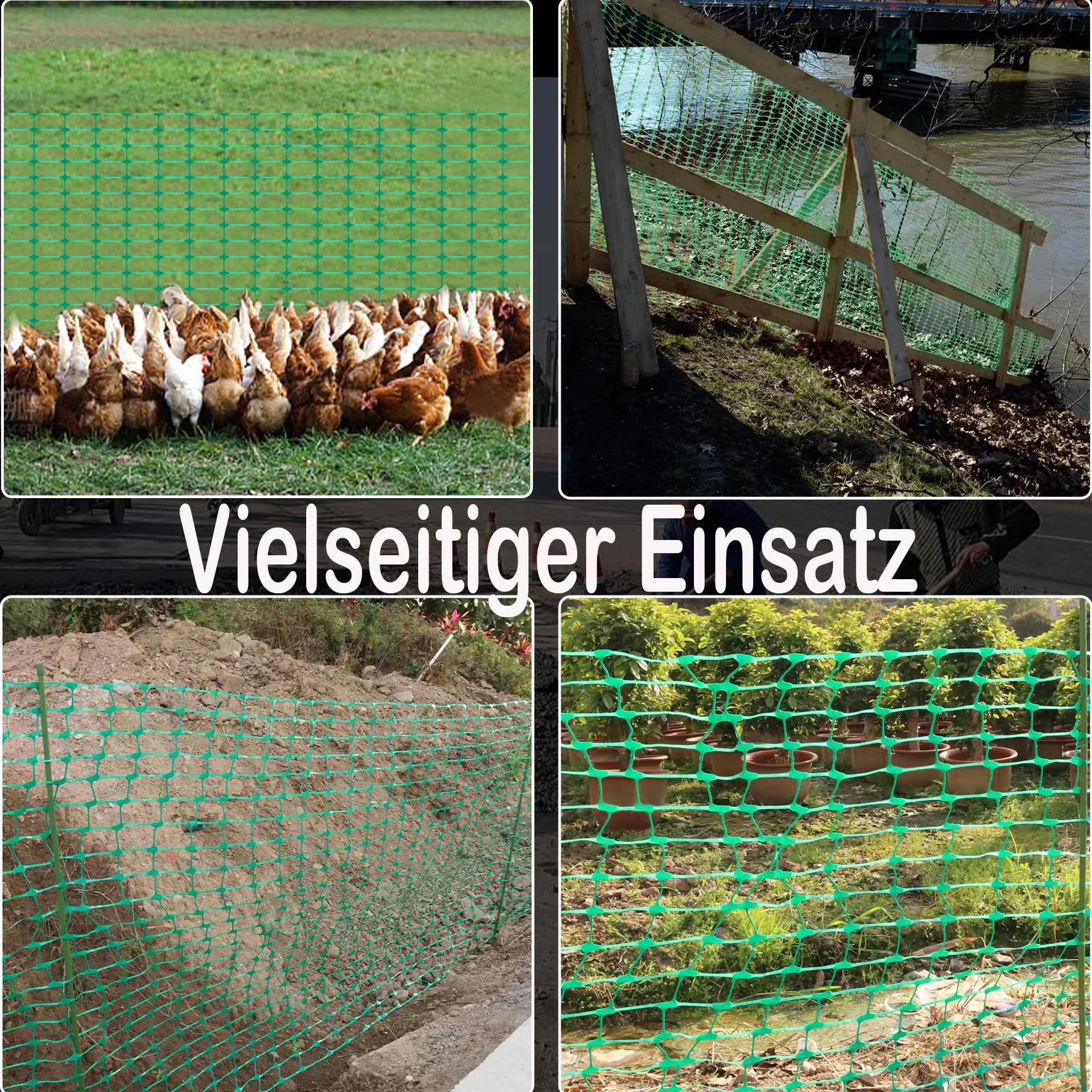 HENGMEI Valla de Construcción 80 m x 100 cm Red de Protección de Plástico Verde