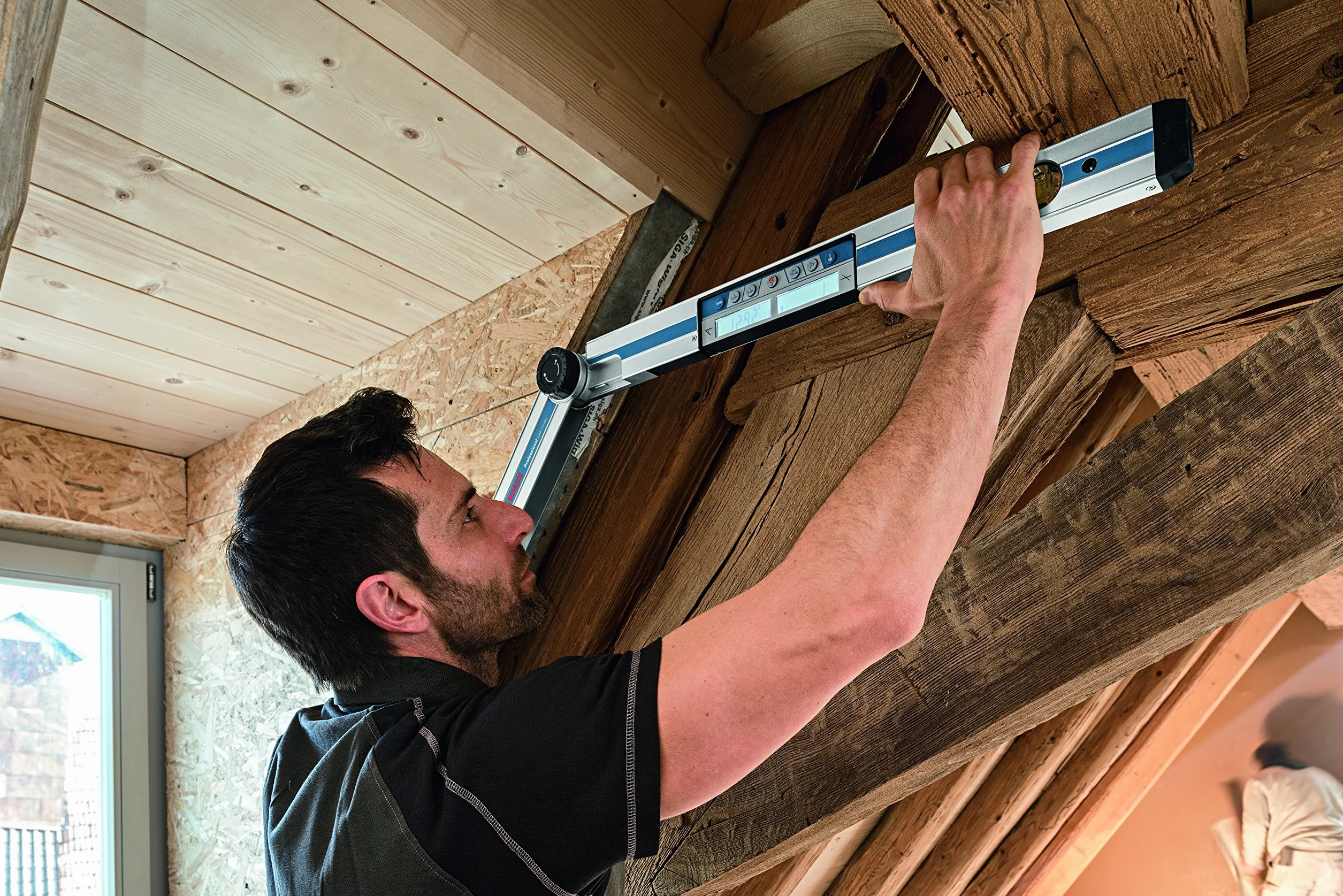 Bosch Professional Medidor digital de ángulos e inclinómetro GAM 270 MFL (precisión láser, cálculo de ángulos de inglete, margen de medición: 0 - 270º, longitud: 60 cm)