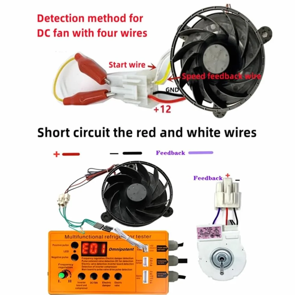 Probador Multifuncional de Compresores de Refrigeradores, Comprobador de Compresores Inverter, Detector de Fallas de Válvulas Eléctricas y Compuertas de Ventiladores de CC.