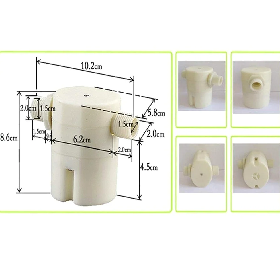 Válvula de Flotador automática integrada/Interior de Entrada Lateral de 1/2 Pulgadas, válvula de Control de Nivel Inteligente de Agua for Tanque de Agua, Piscina, Torre de Agua