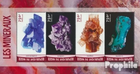Prophila Collection Níger 4167-4170 Sheetlet MNH 2016 Minerales Sellos