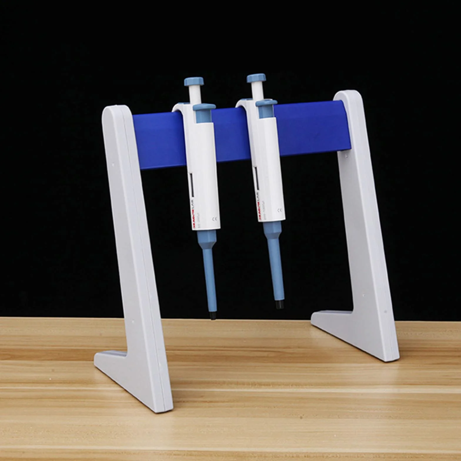 OLYCRAFT Soporte para pipetas de laboratorio para 6 pipetas, lineal, azul
