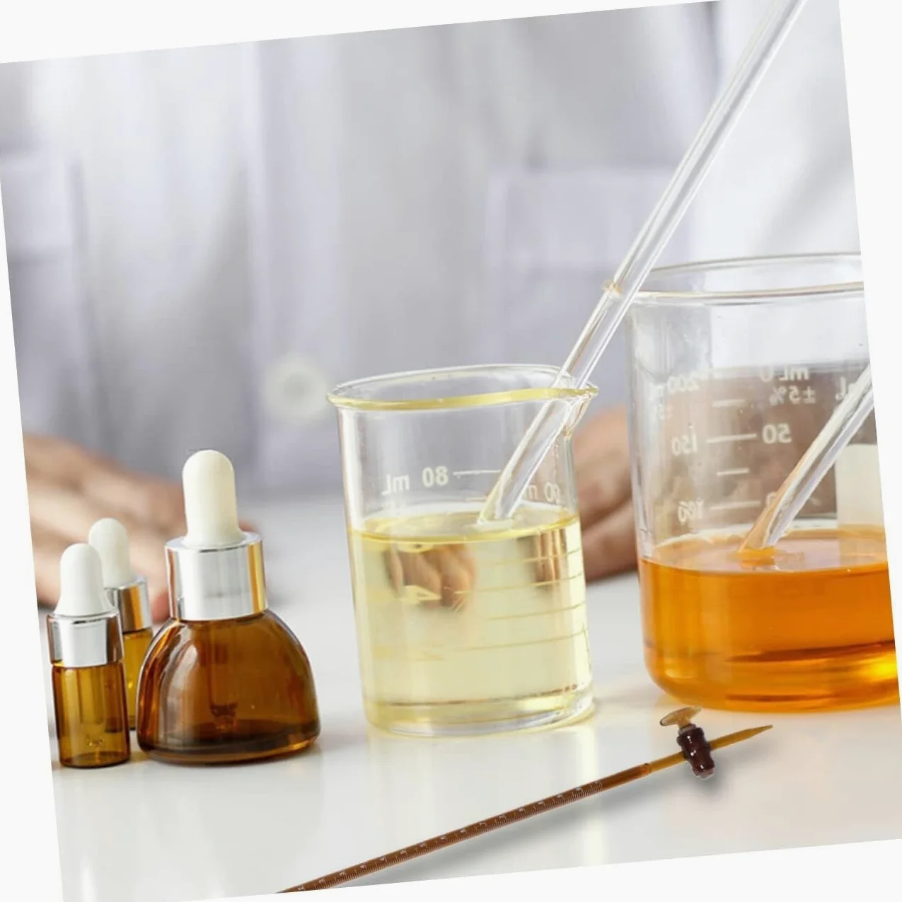 Buretas de vidrio, Llave de paso ácida del vidrio PTFE borosilicato la bureta 10ml for el laboratorio y uso educativo