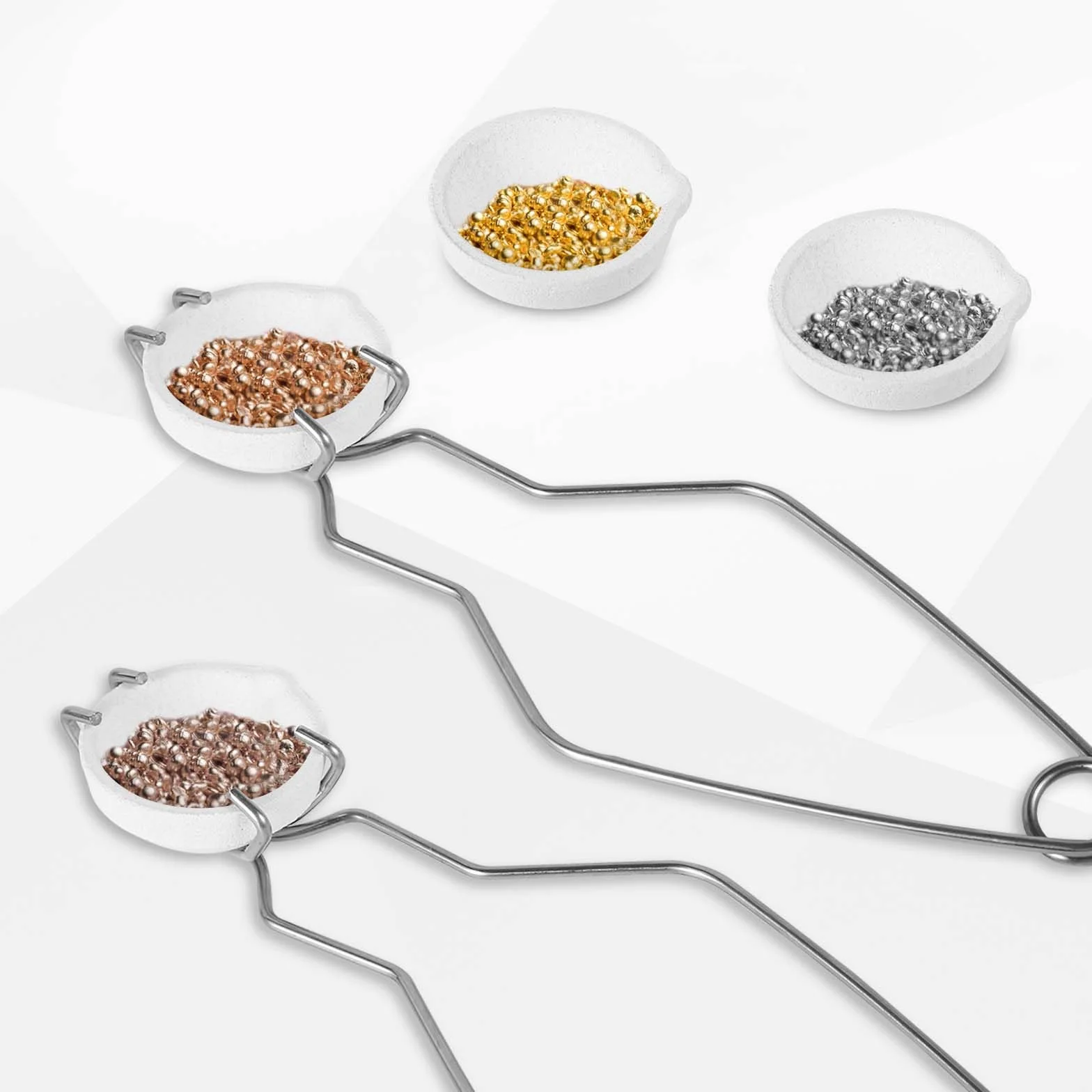 Kit de 6 Piezas de Crisol con Crisoles de Cuarzo Pequeños y Pinzas para Derretir Metal Oro Plata Cobre